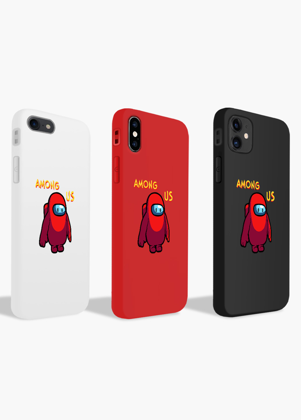 Чохол силіконовий Apple Iphone X Амонг Ас Червоний (Among Us Red) (6129-2411) MobiPrint (219566030)