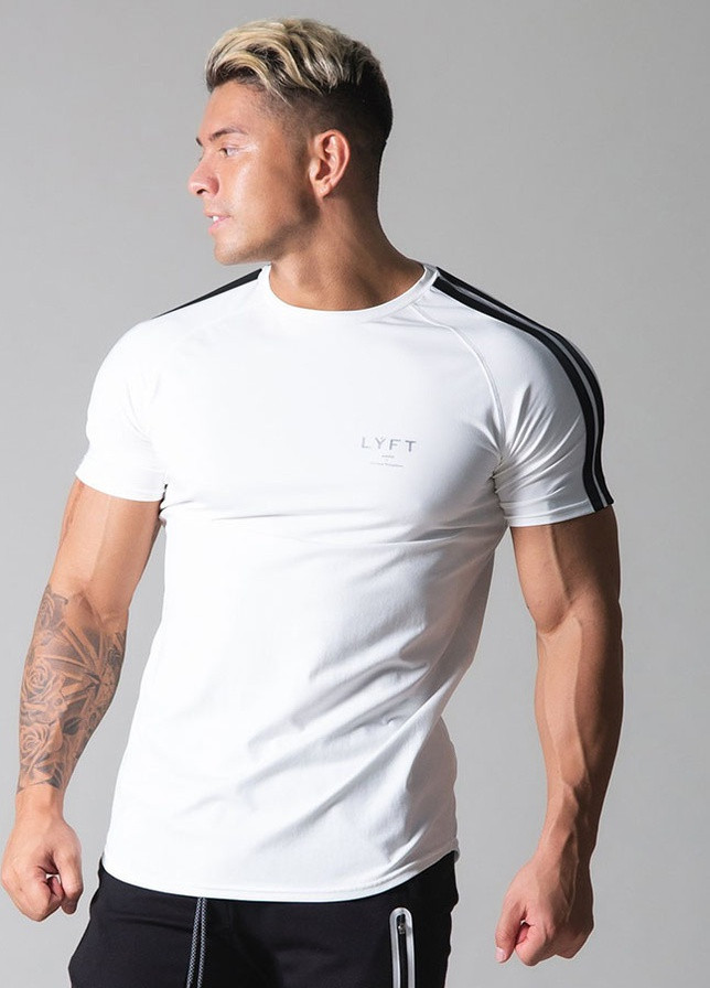 Белая мужская фирменная футболка Lyft