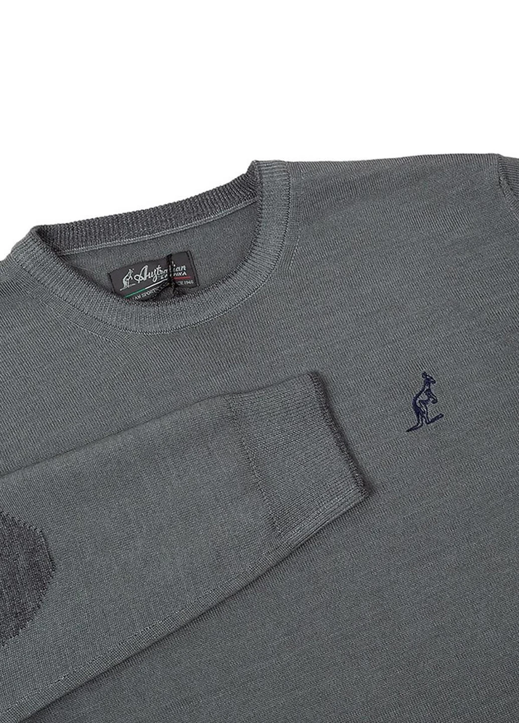 Сірий демісезонний джемпер lsuma0010-022 джемпер Australian Sweater Merinos Crewneck Grey