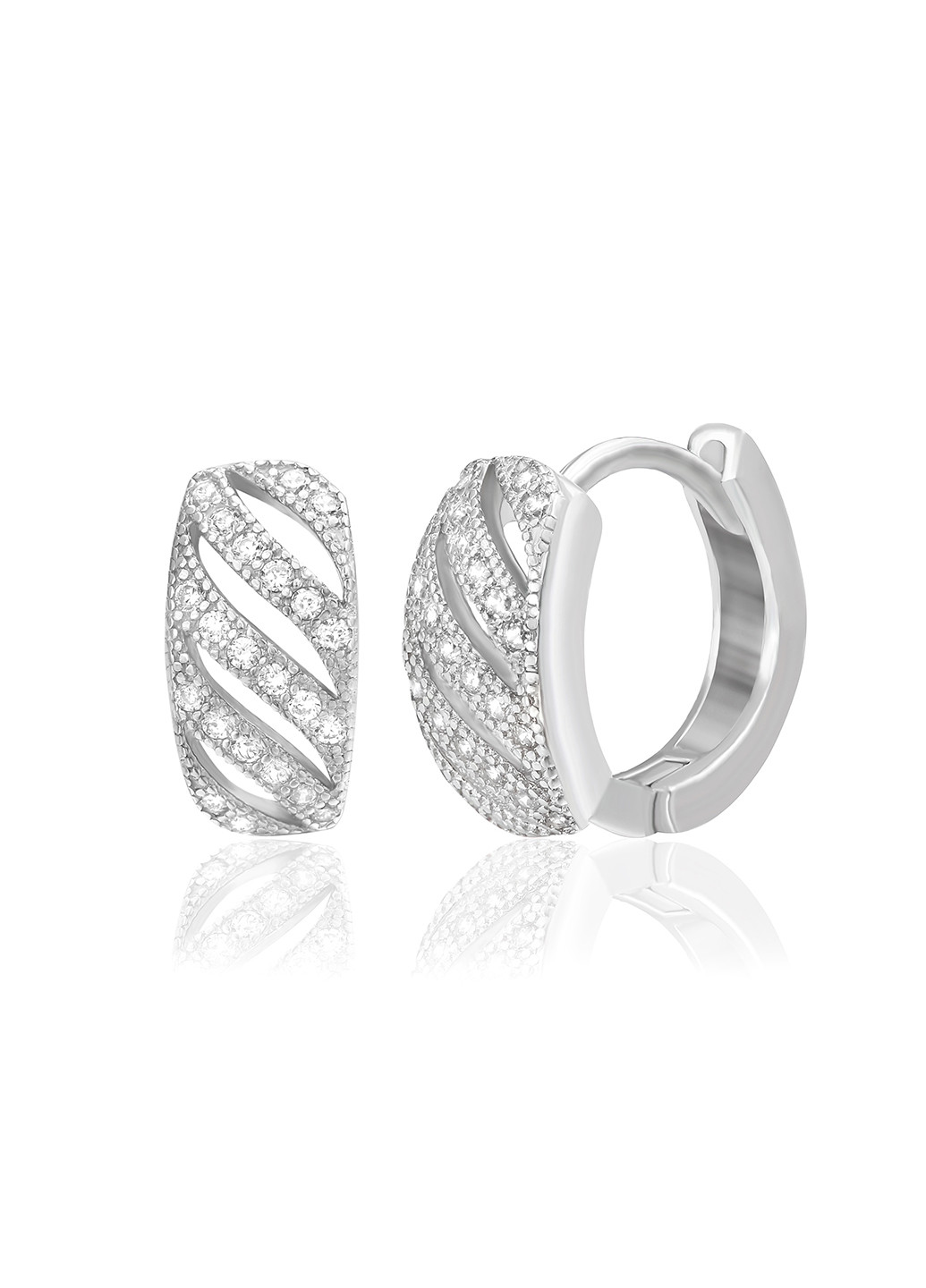 Срібні сережки з фіанітами с2ф / 166 Silvex925 (201168961)