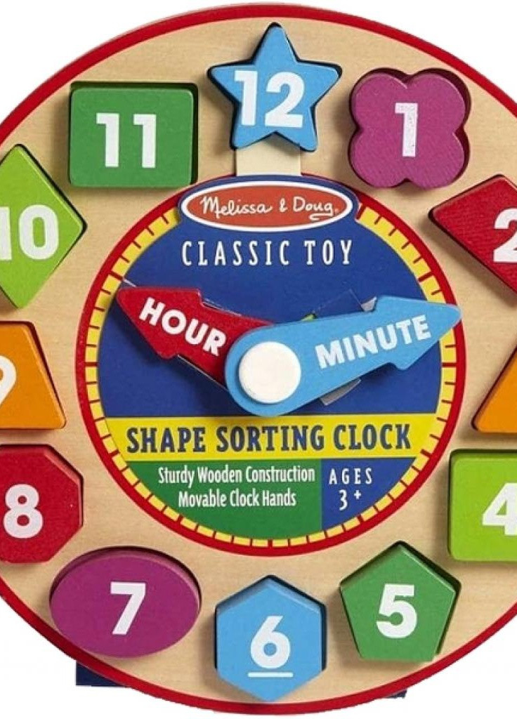 Розвиваюча іграшка Melissa & Doug Годинники-сортувальник (MD18593) Melissa&Doug Часы-сортировщик (203969138)