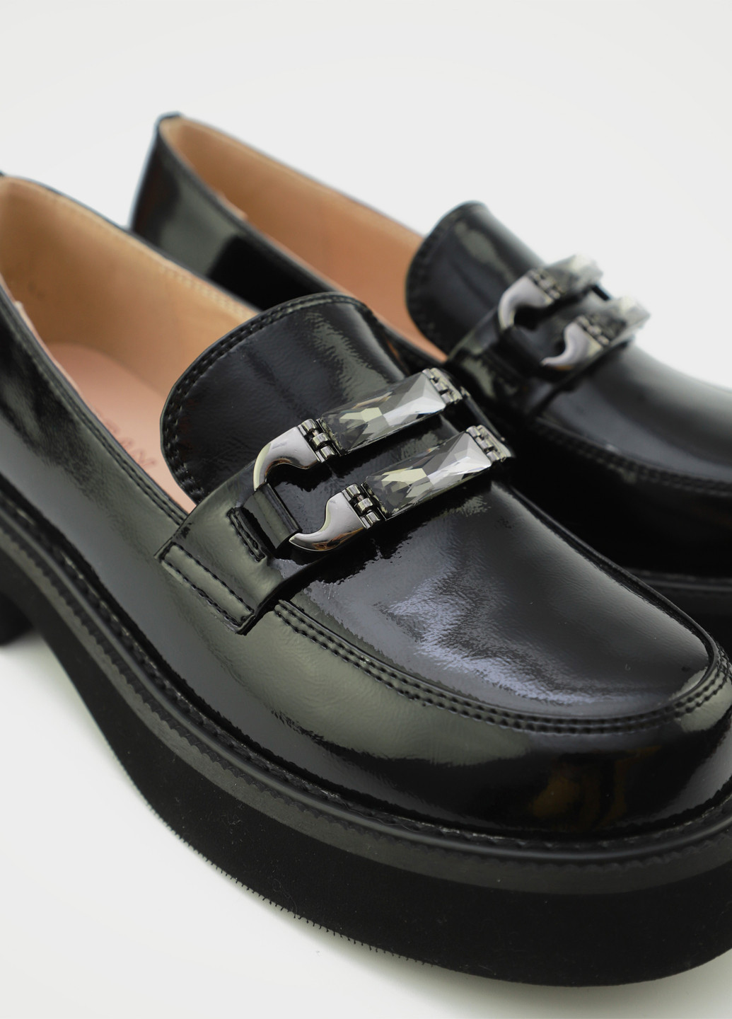 Respect Туфлі лофери чорний з натуральна шкіра, україна — демісезон (329998061)