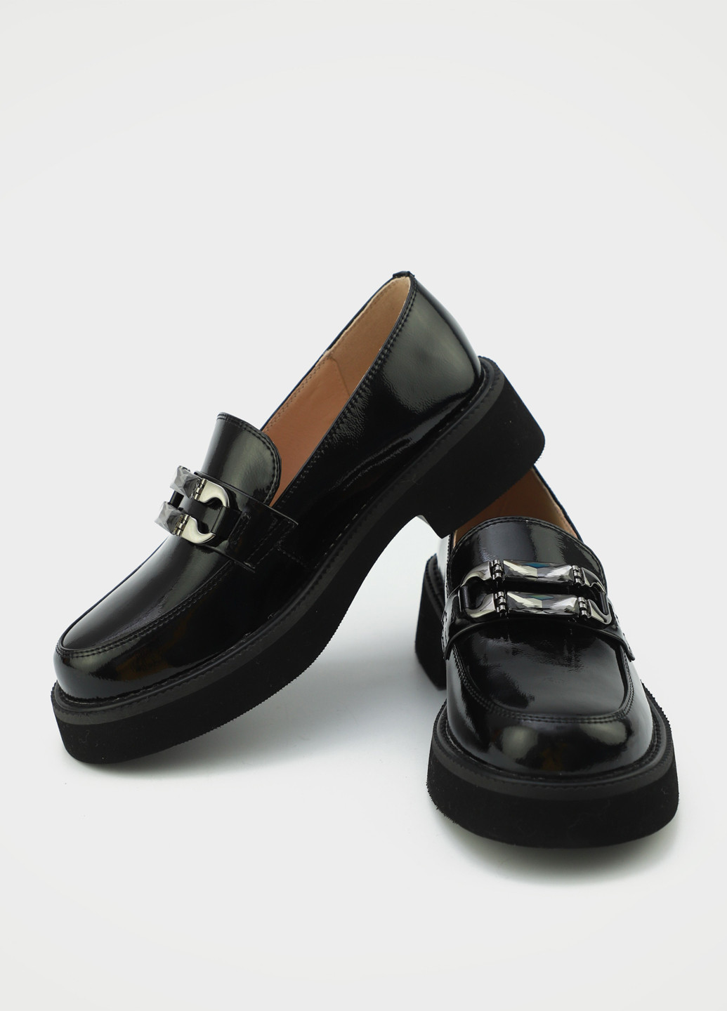 Respect Туфлі лофери чорний з натуральна шкіра, україна — демісезон (329998061)