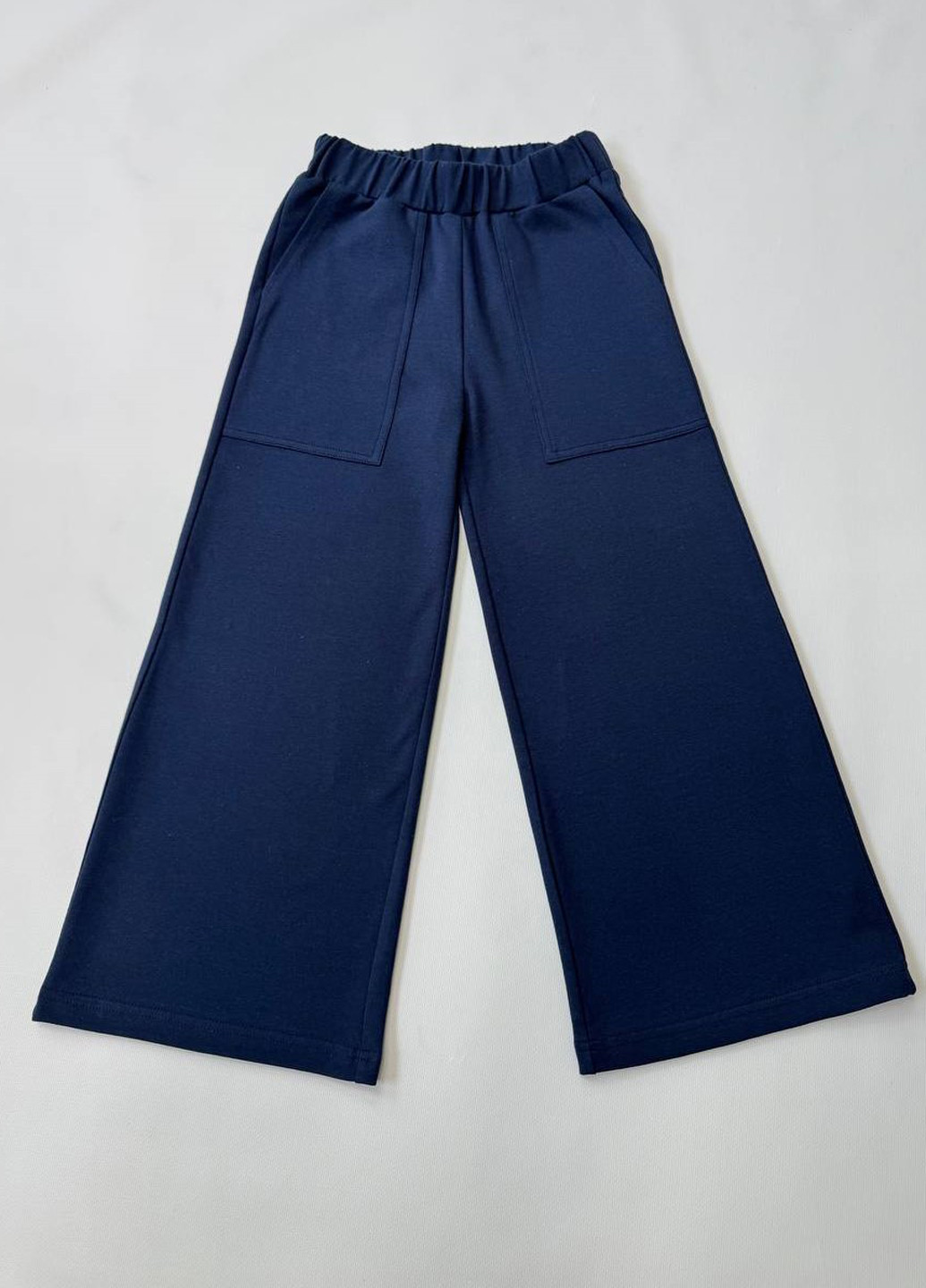 Синие кэжуал демисезонные палаццо брюки Sasha