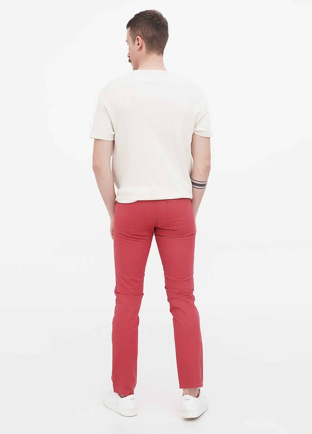 Светло-бордовые кэжуал демисезонные зауженные брюки Michael Kors