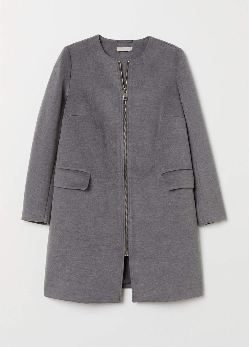 Серое демисезонное Пальто вкорочене H&M