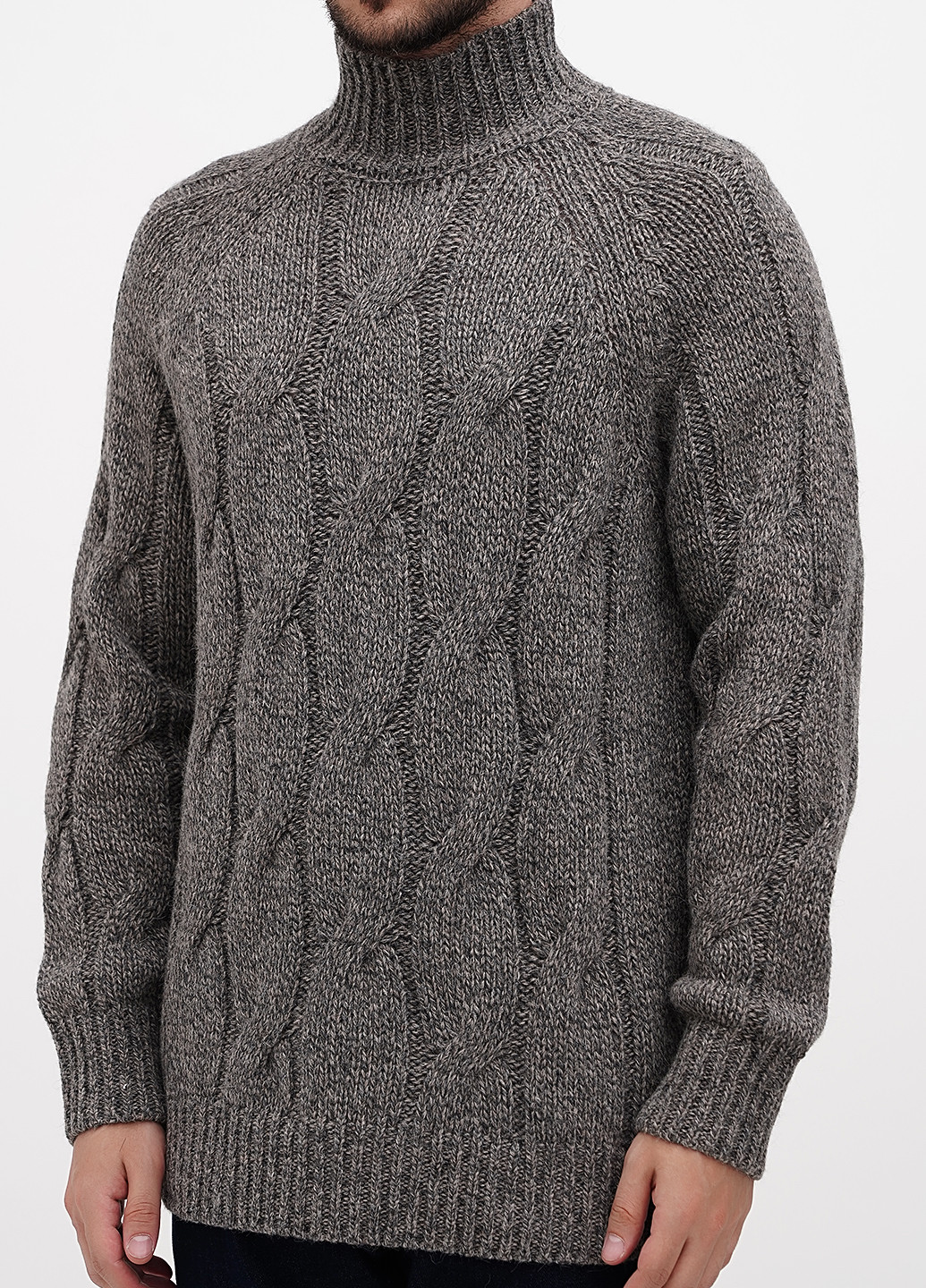 Сіро-бежевий зимовий светр Peserico