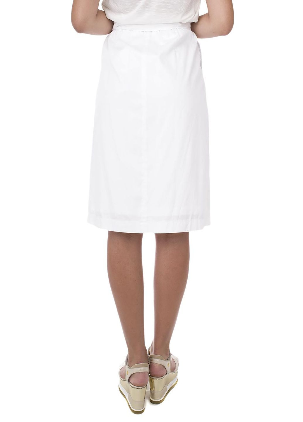 Белая однотонная юбка Marc Aurel