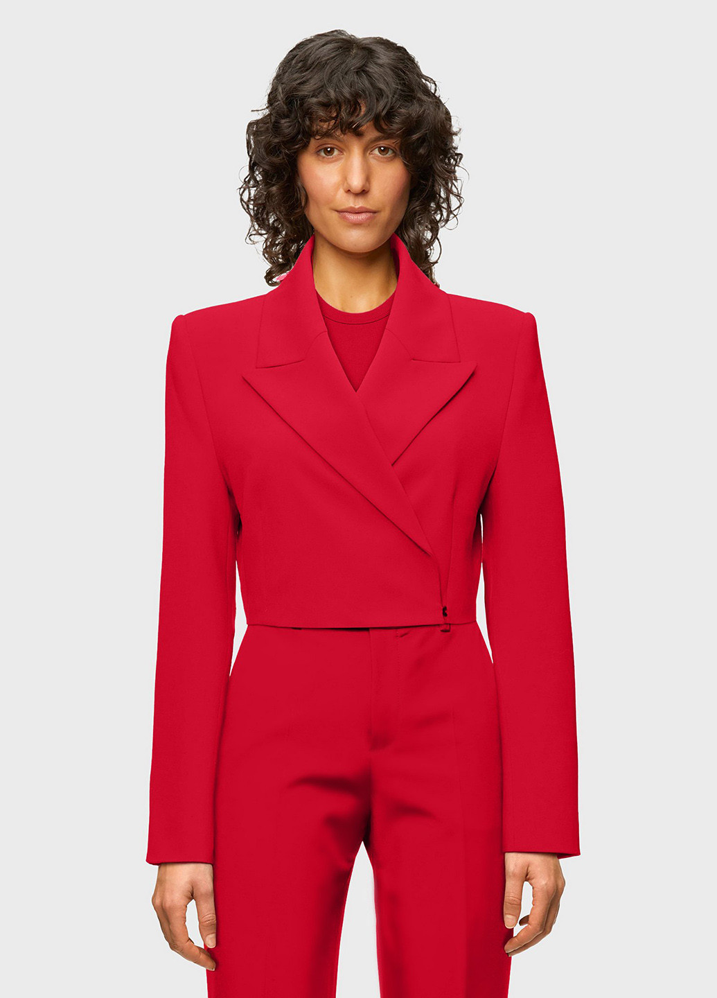 Красный женский жакет Drykorn однотонный - демисезонный