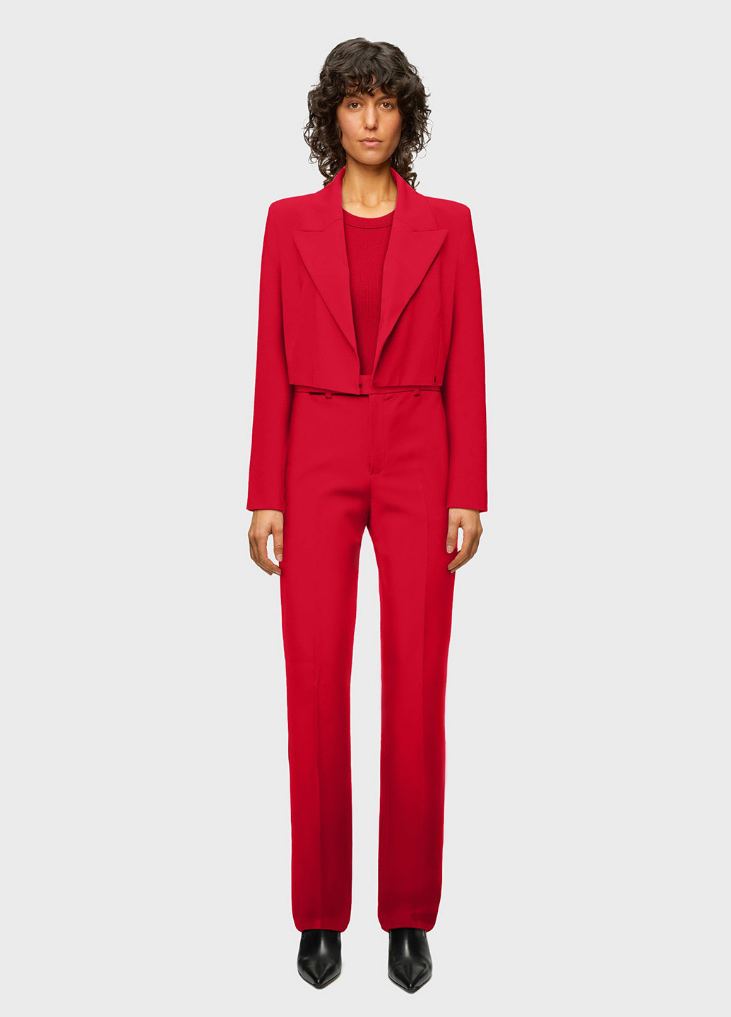 Красный женский жакет Drykorn однотонный - демисезонный