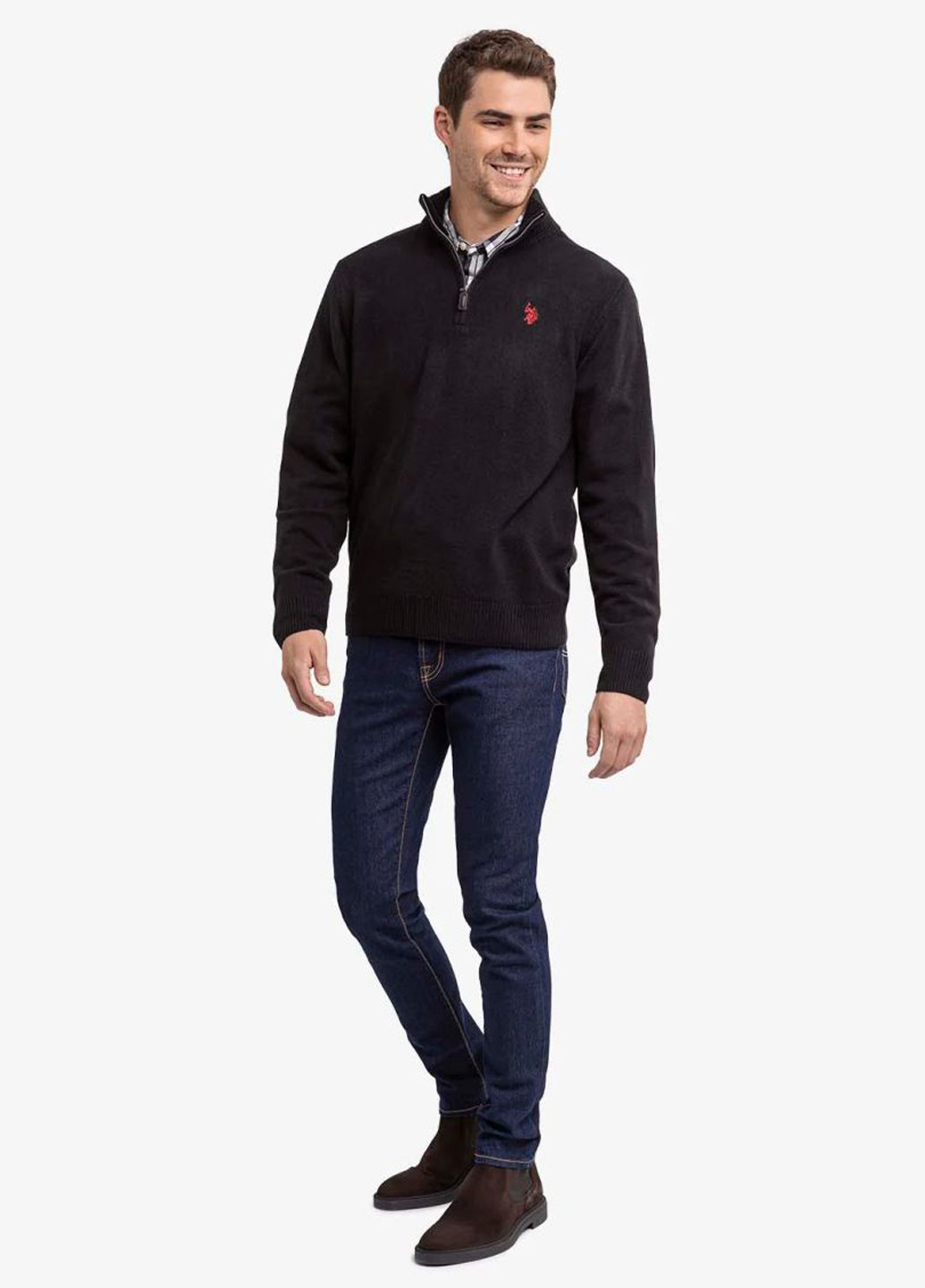 Черный демисезонный свитер U.S. Polo Assn.