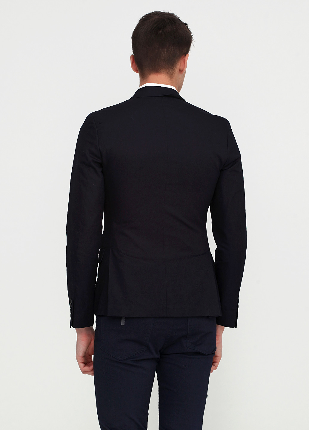 Пиджак H&M с длинным рукавом чёрный кэжуал
