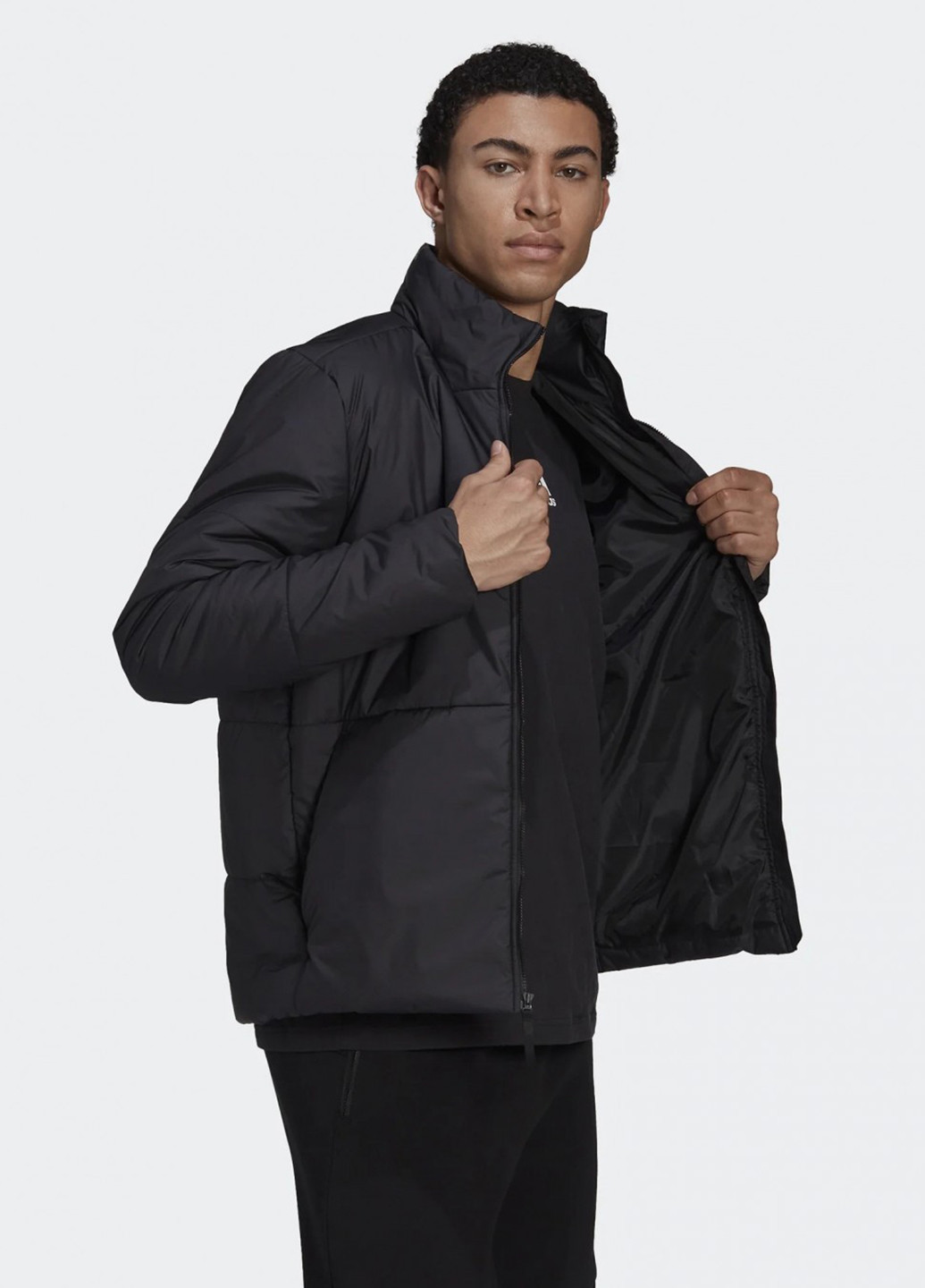 Чорна зимня куртка adidas BSC 3S INS JKT BLACK
