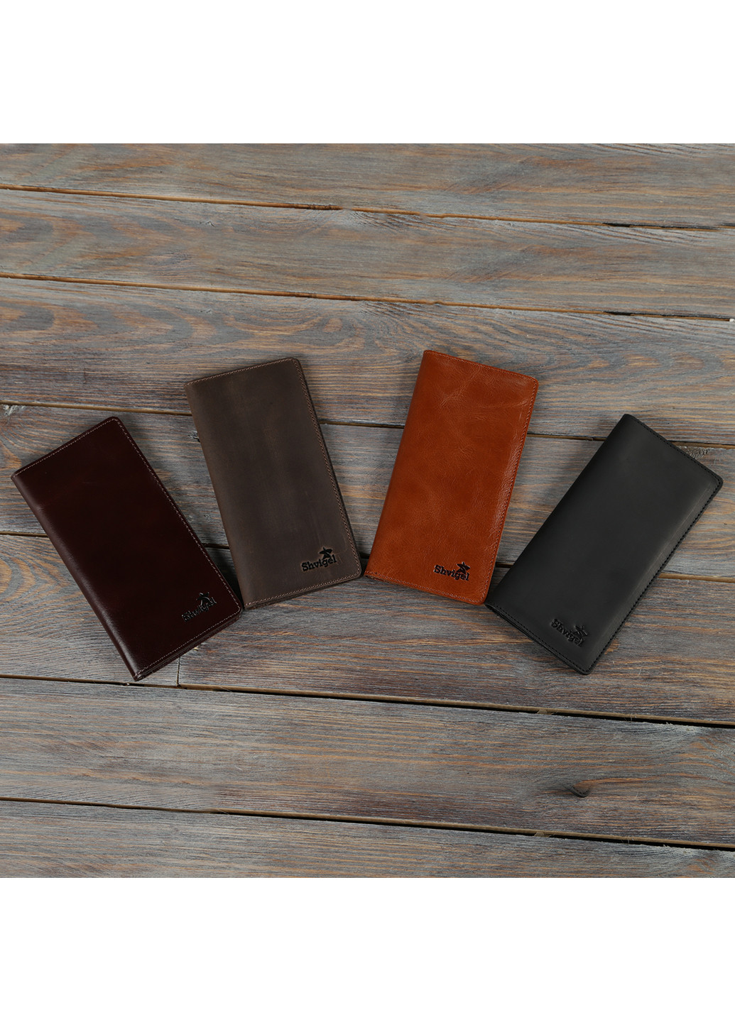 Мужской кожаный кошелек 8,5х17,5 см Shvigel (252129410)