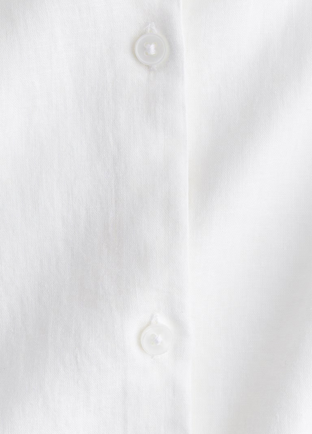 Белая кэжуал рубашка однотонная H&M