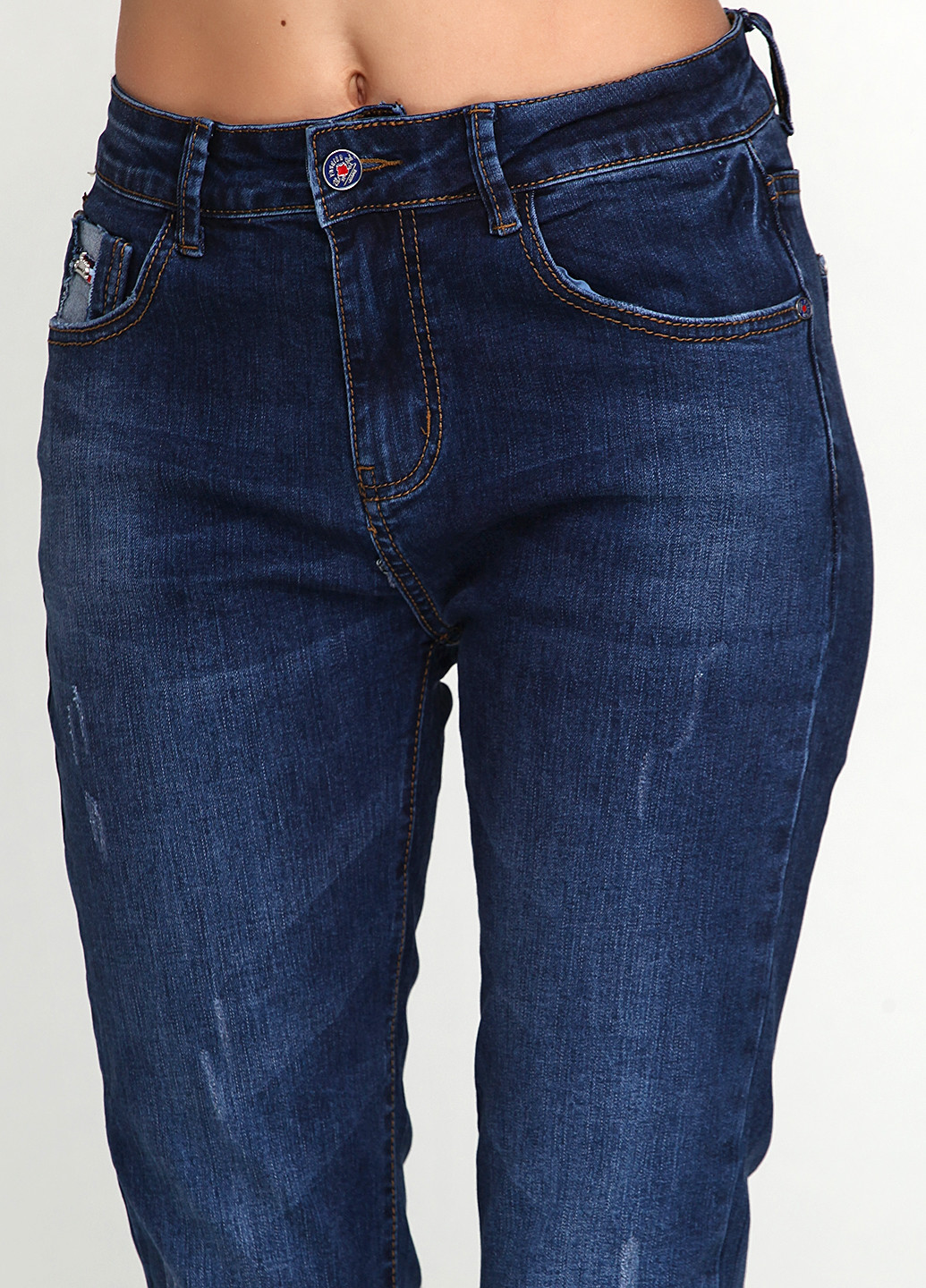 Синие демисезонные бойфренды джинсы New Jeans