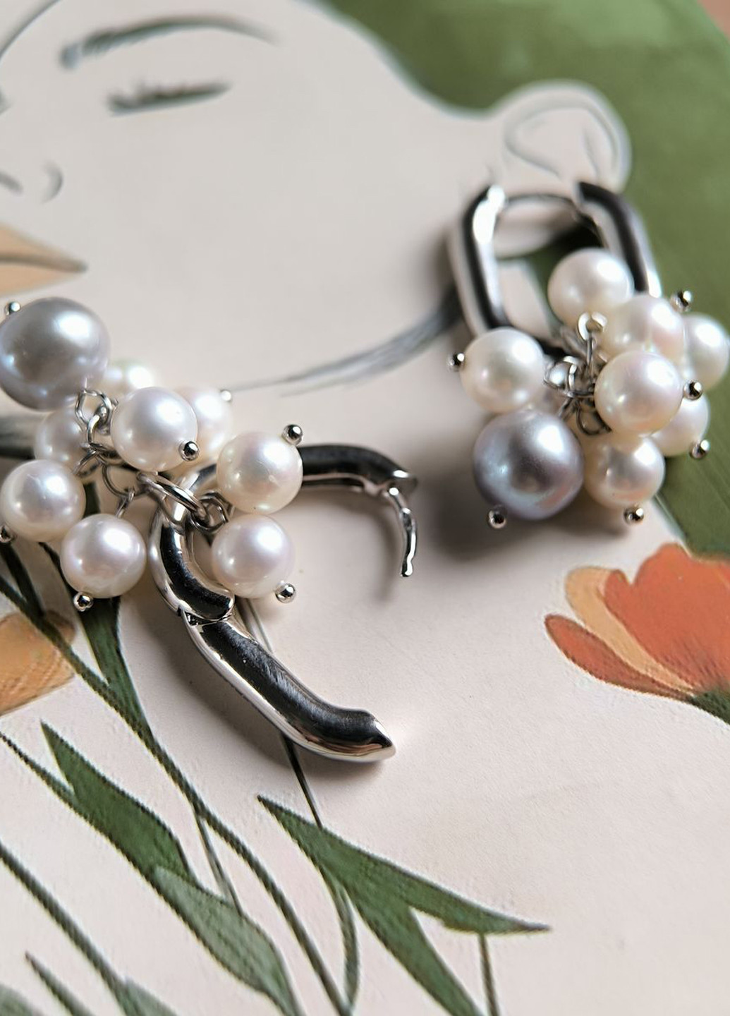 Сережки Silver Flame (350941568)