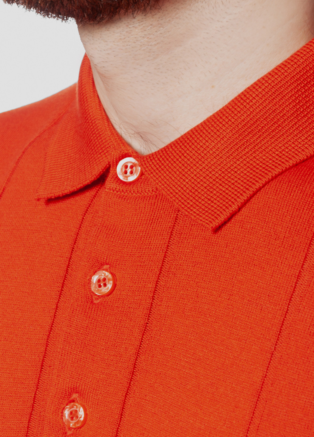 Оранжевая футболка-поло вязаное мужское для мужчин Arber однотонная