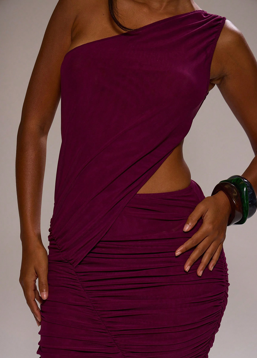 Фуксинова (кольору Фукія) вечірня сукня силуетна, з відкритою спиною SHEIN однотонна