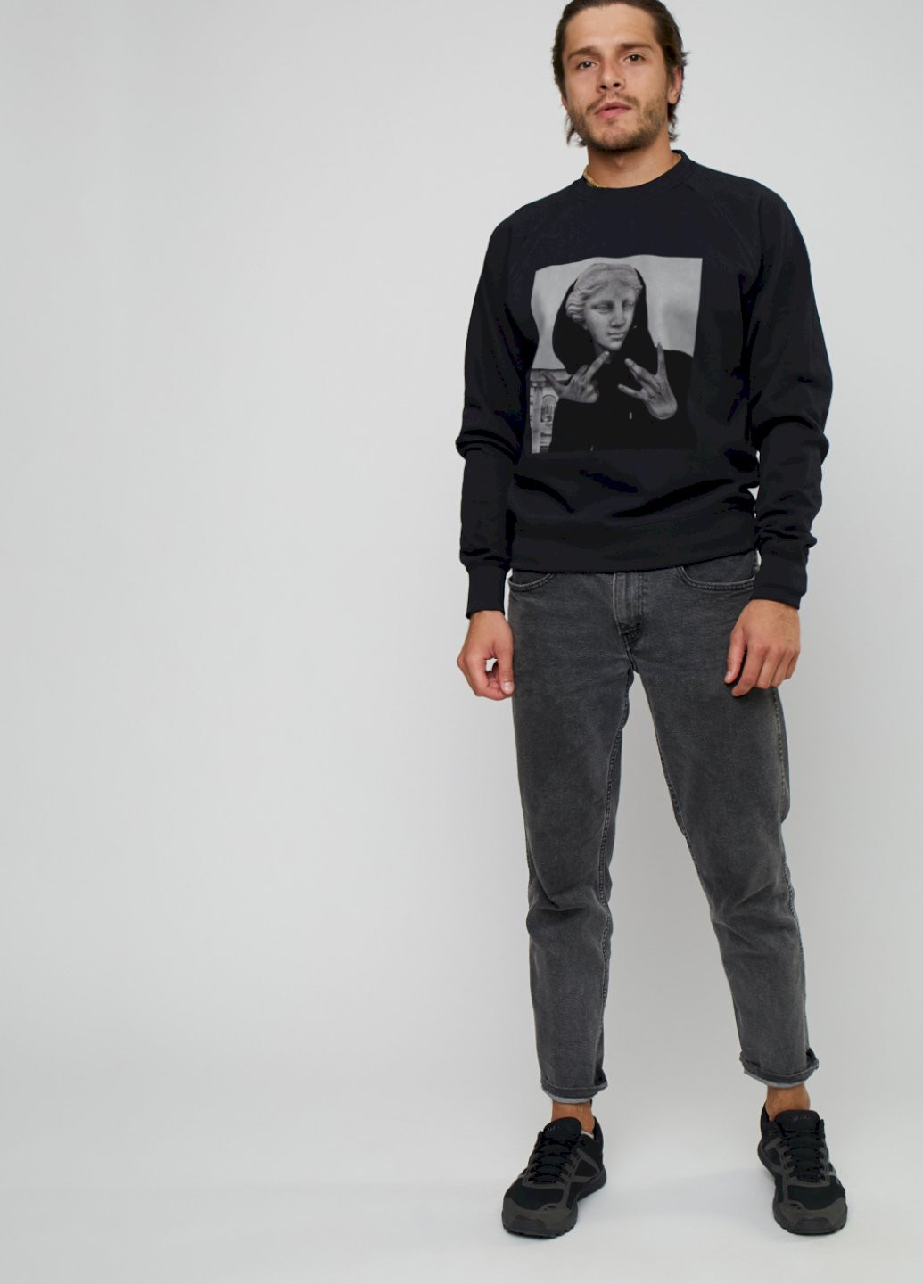 Чорний світшот YAPPI (198688734)