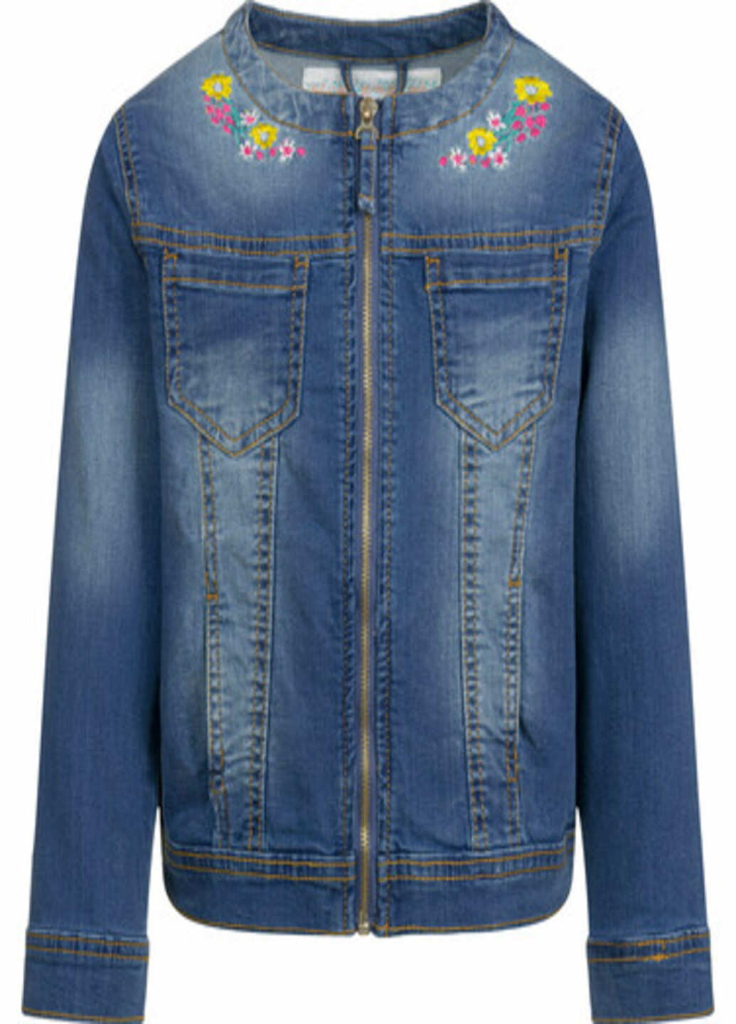 Голубая демисезонная джинсовая куртка для девочки Endo D03A010