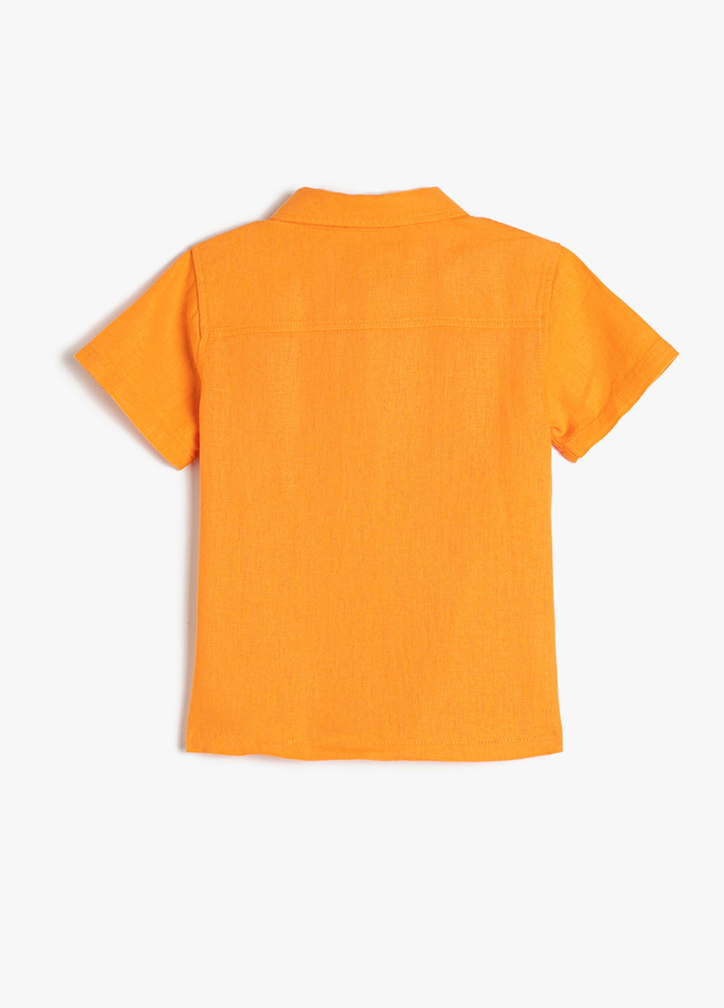 Оранжевая кэжуал рубашка однотонная KOTON