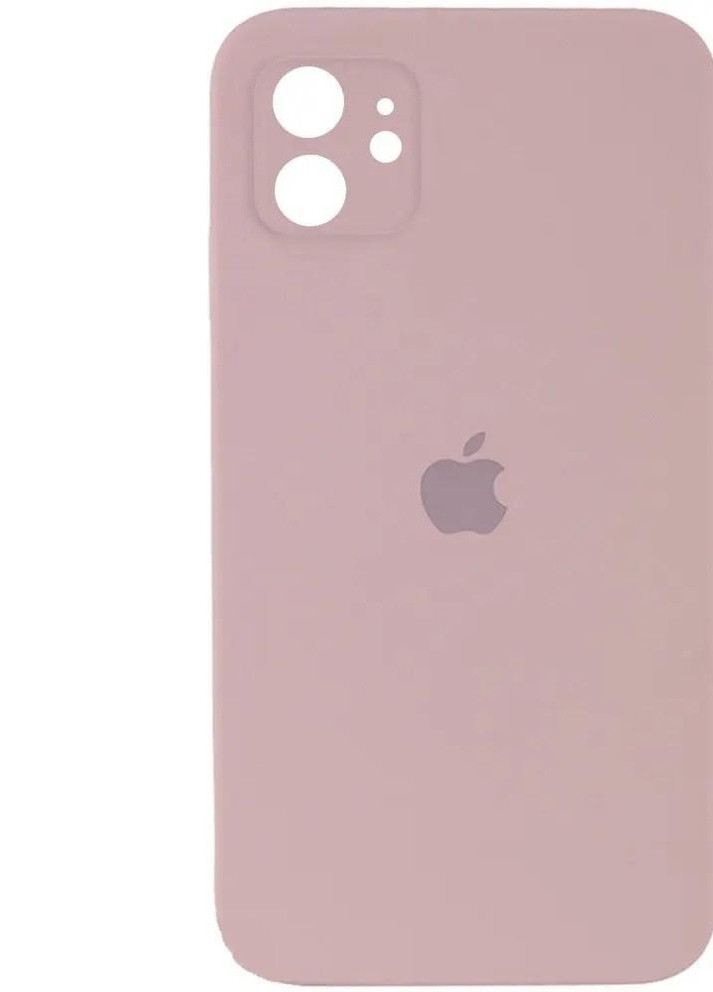 Силиконовый Чехол Накладка с Квадратными Бортиками Silicone Case для iPhone 11 Pink-sand No Brand (254255709)