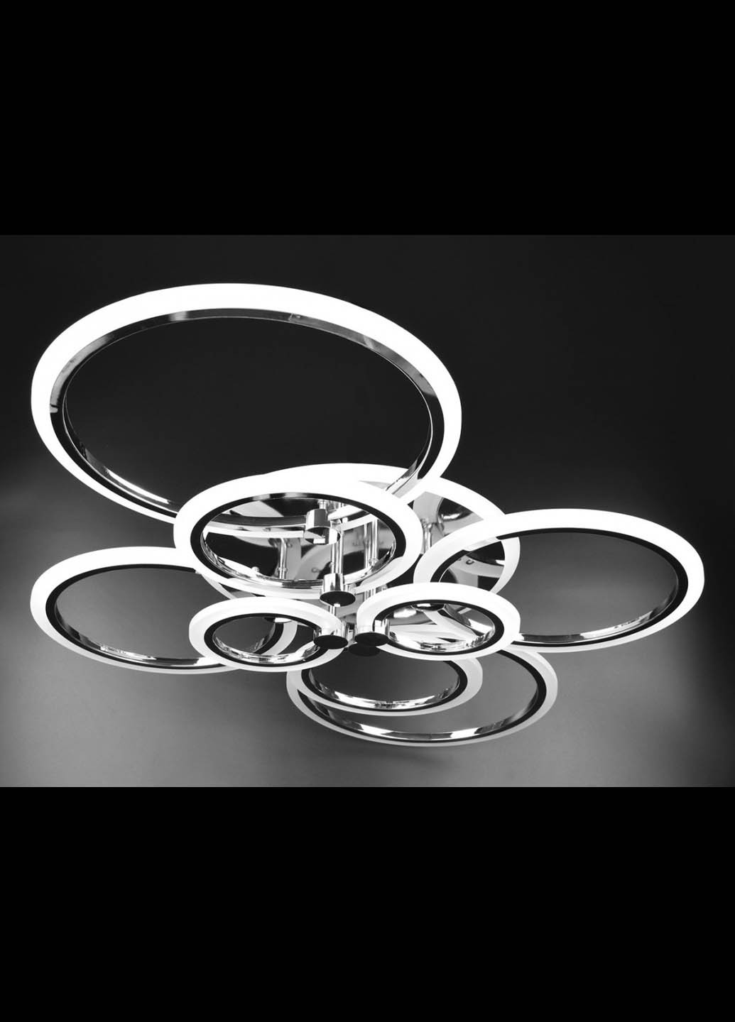 Люстра стельова LED з пультом A2374 / 8-RGB-ch Хром 14х80х103 см. Handmade (234540147)