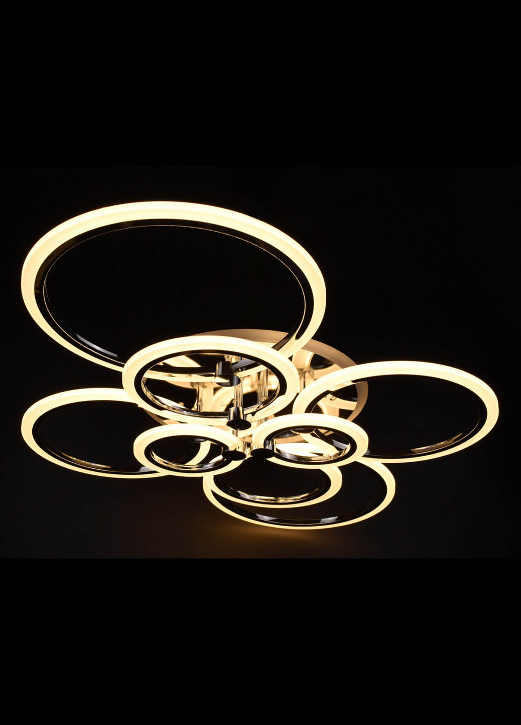 Люстра стельова LED з пультом A2374 / 8-RGB-ch Хром 14х80х103 см. Handmade (234540147)