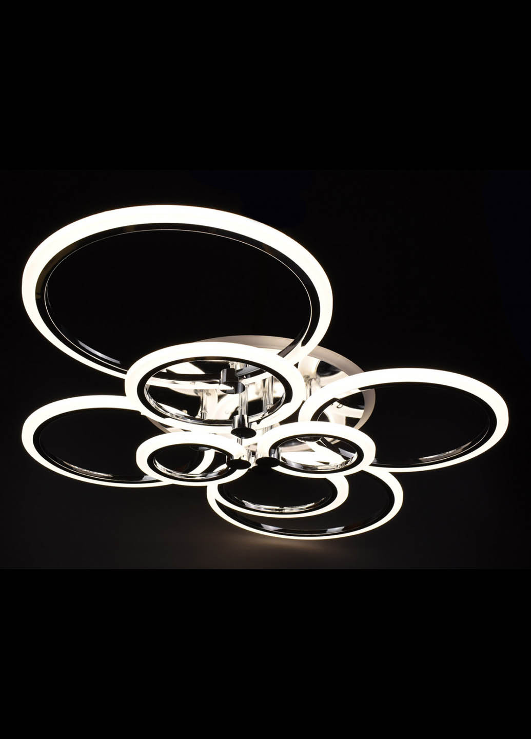 Люстра стельова LED з пультом A2374 / 8-RGB-ch Хром 14х80х103 см. Handmade (234540147)