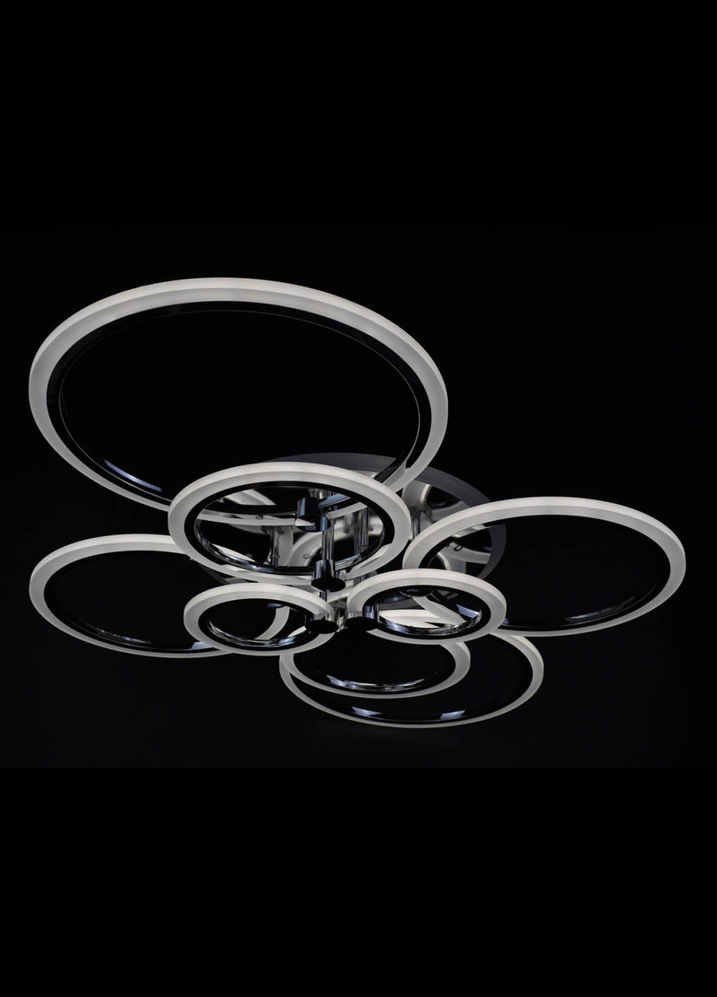 Люстра стельова LED з пультом A2374 / 8-RGB-ch Хром 14х80х103 см. Handmade (234540147)