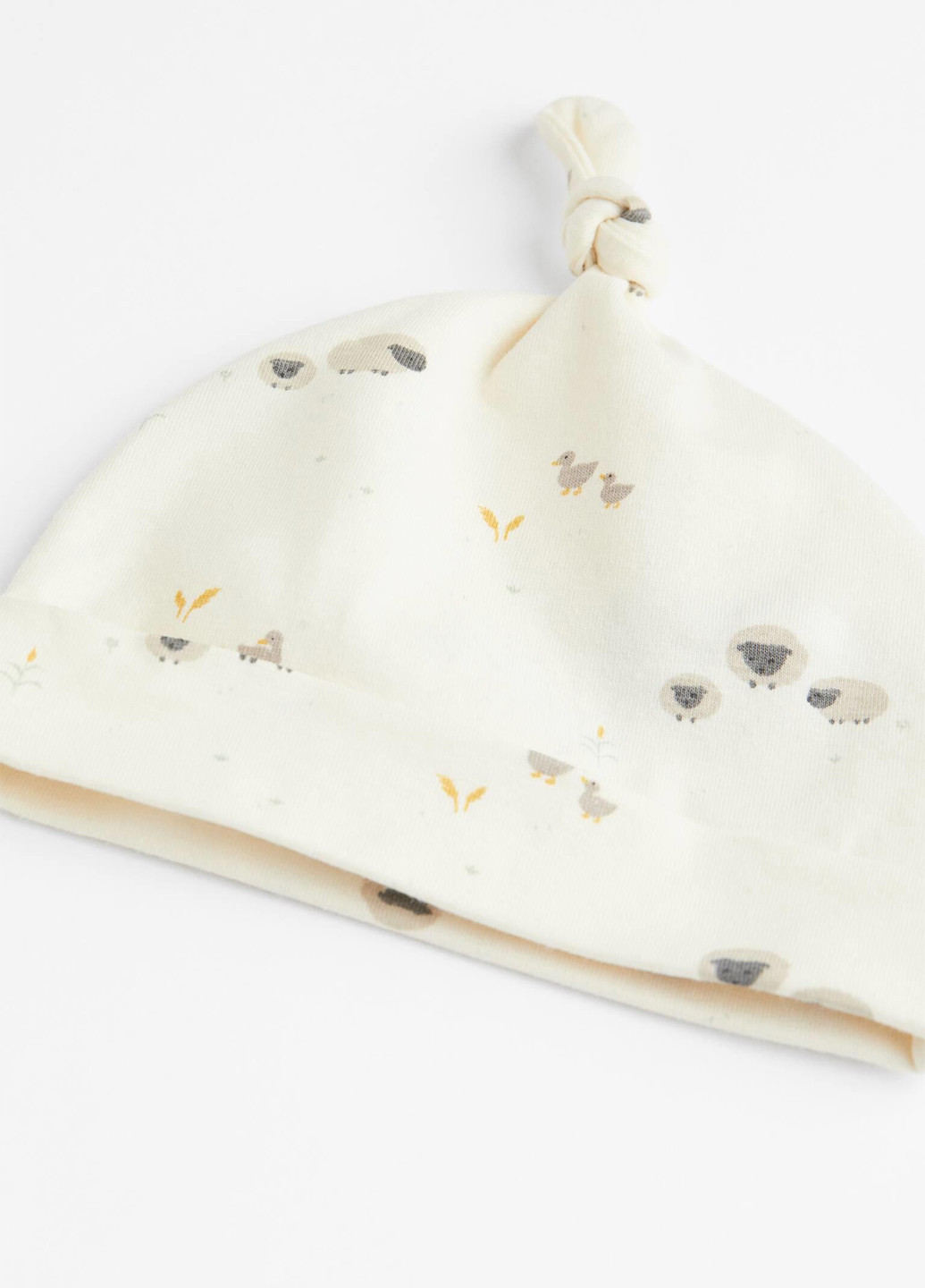 Молочный демисезонный комплект (боди, брюки, шапка) H&M