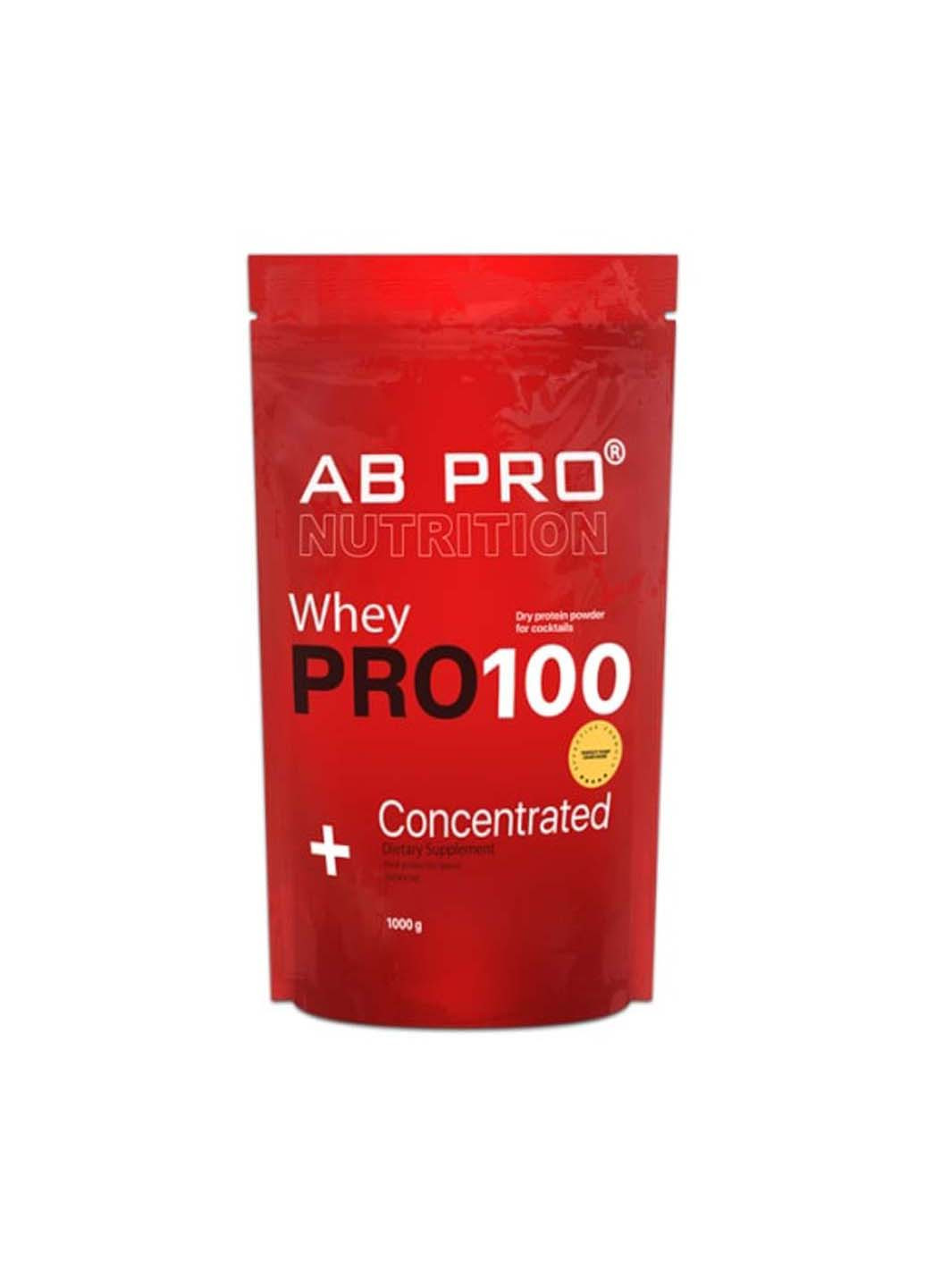 Протеин PRO 100 Whey Concentrated 1000 g 27 servings Клубника AB PRO (253415635)