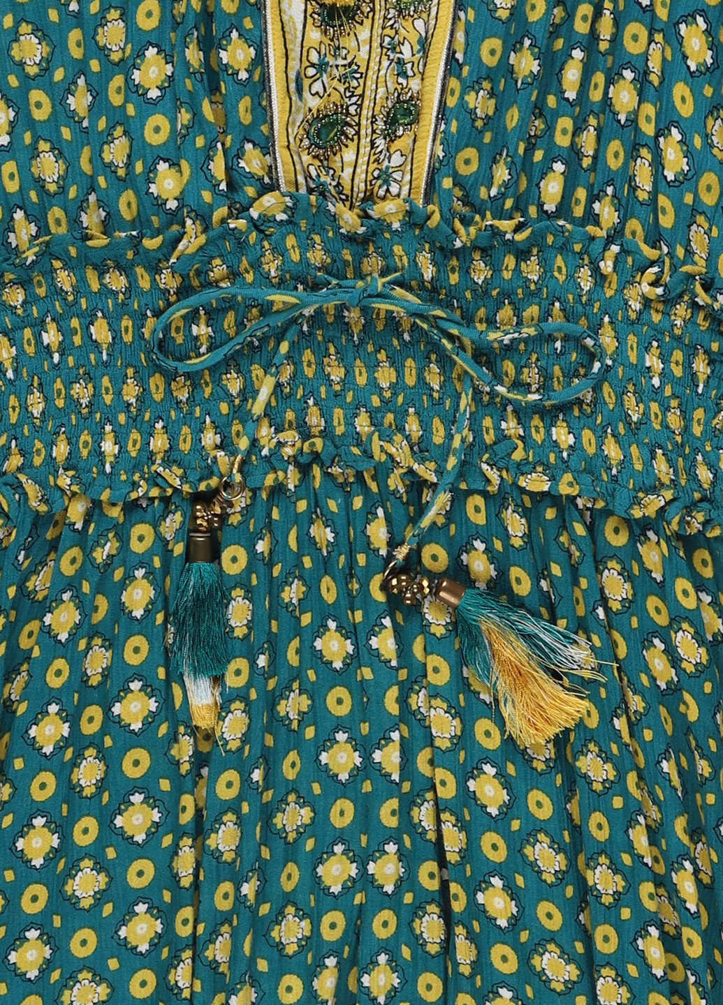 Зеленое кэжуал платье Derhy с орнаментом