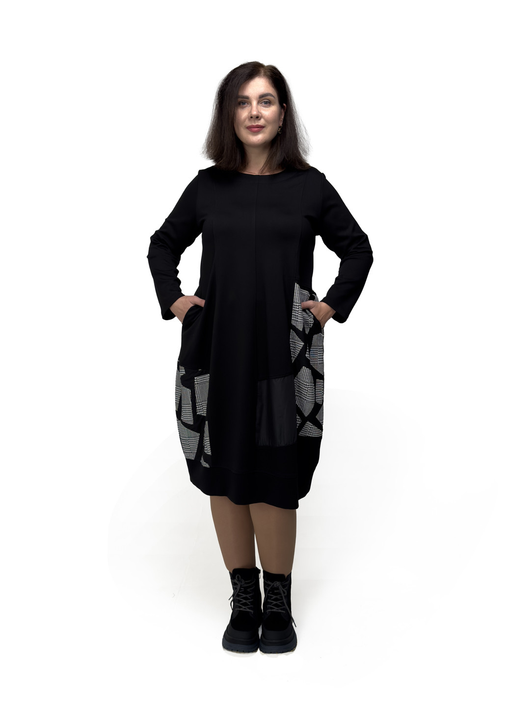 Черное кэжуал платье футляр Hookk Design с животным (анималистичным) принтом