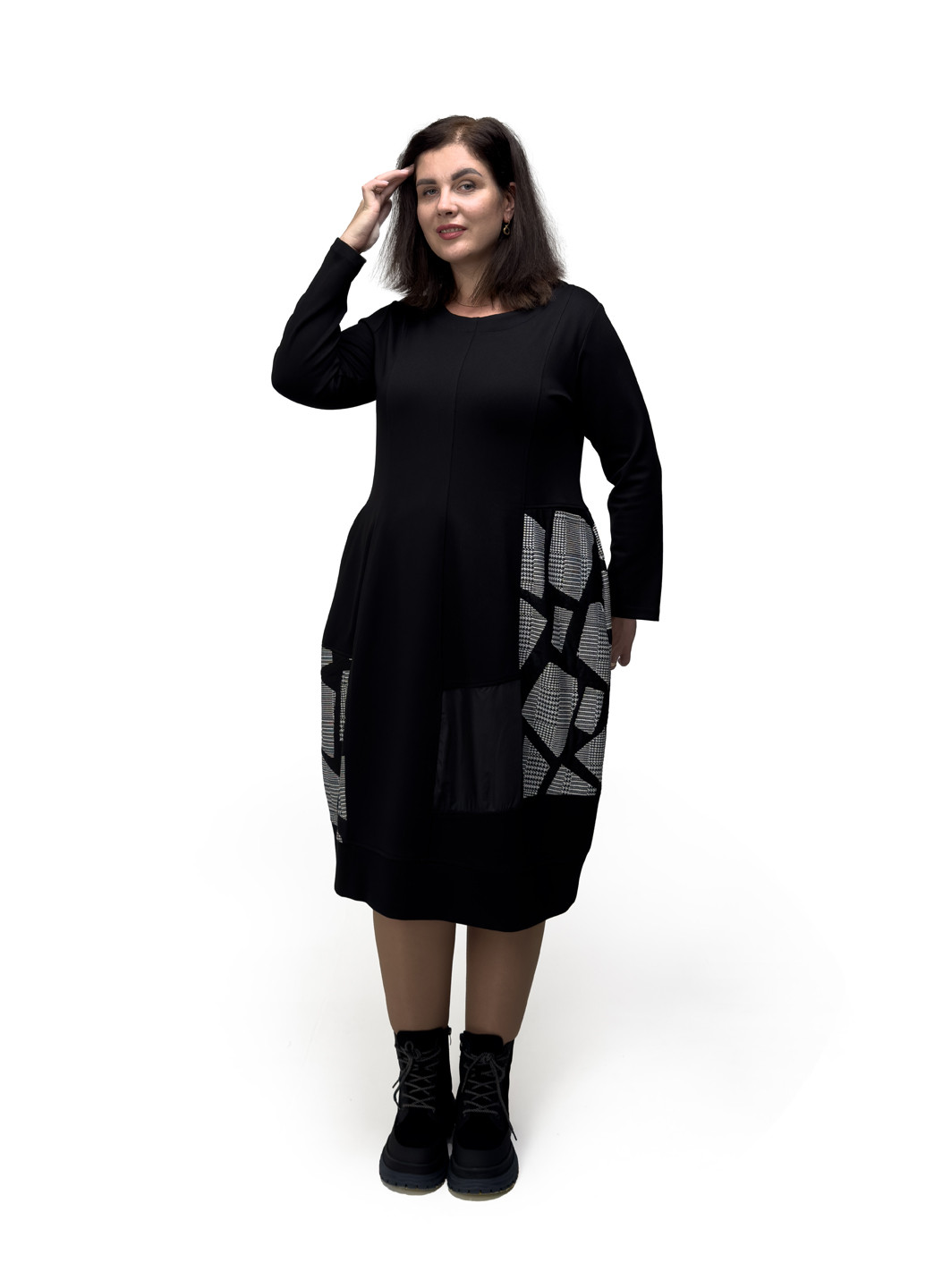 Черное кэжуал платье футляр Hookk Design с животным (анималистичным) принтом