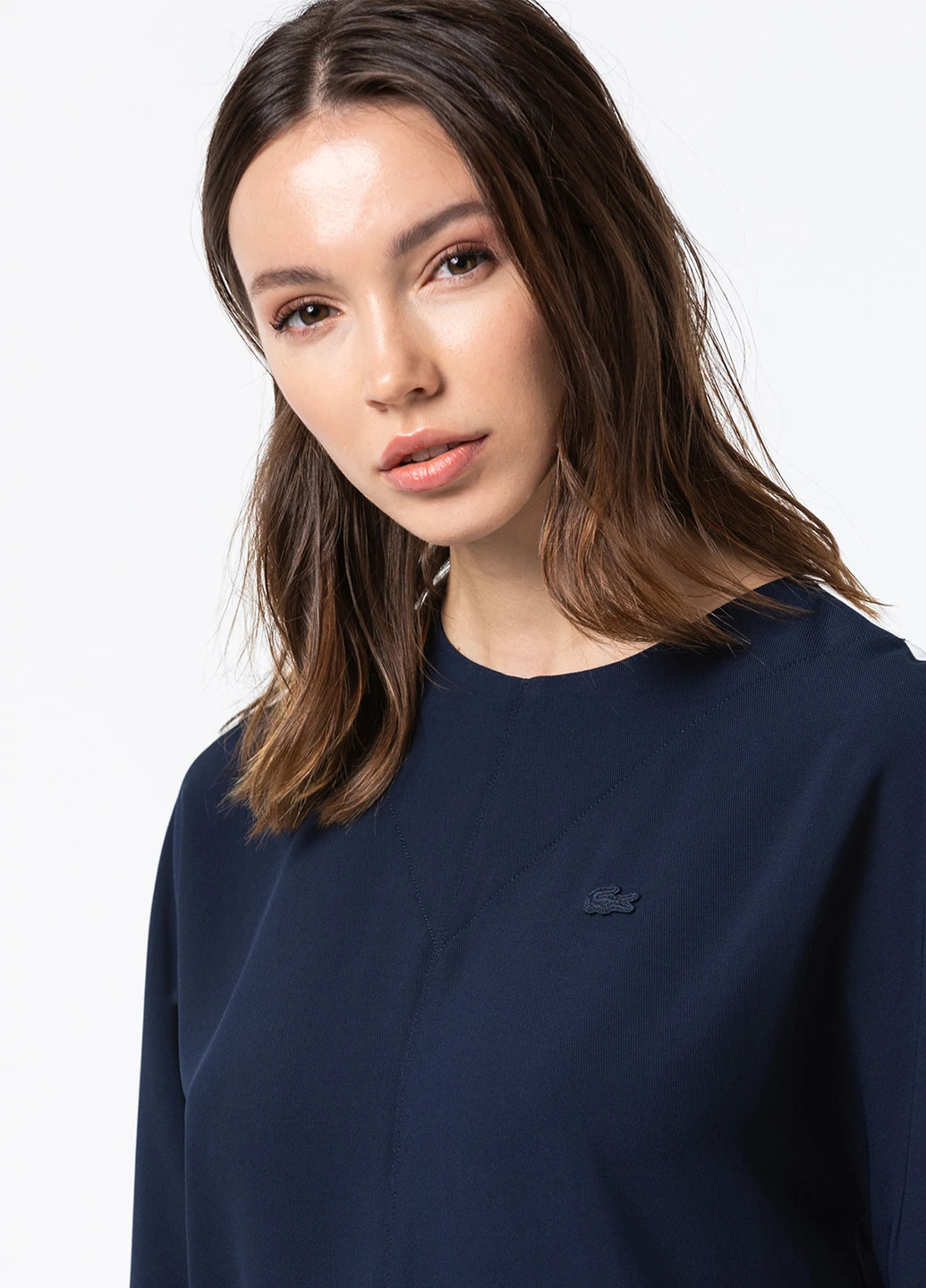 Темно-синее кэжуал платье Lacoste с логотипом