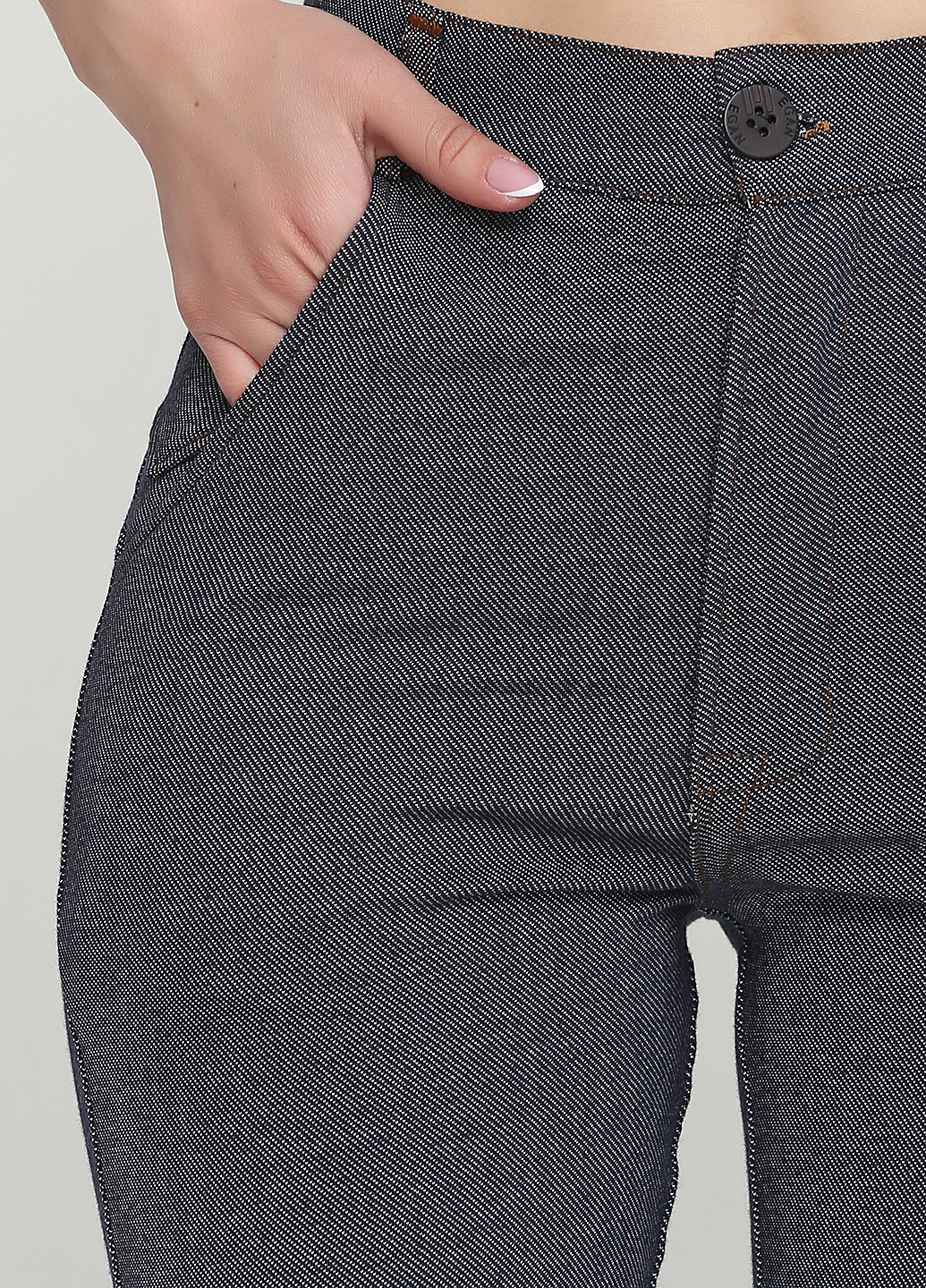 Серо-синие кэжуал демисезонные прямые брюки No Brand