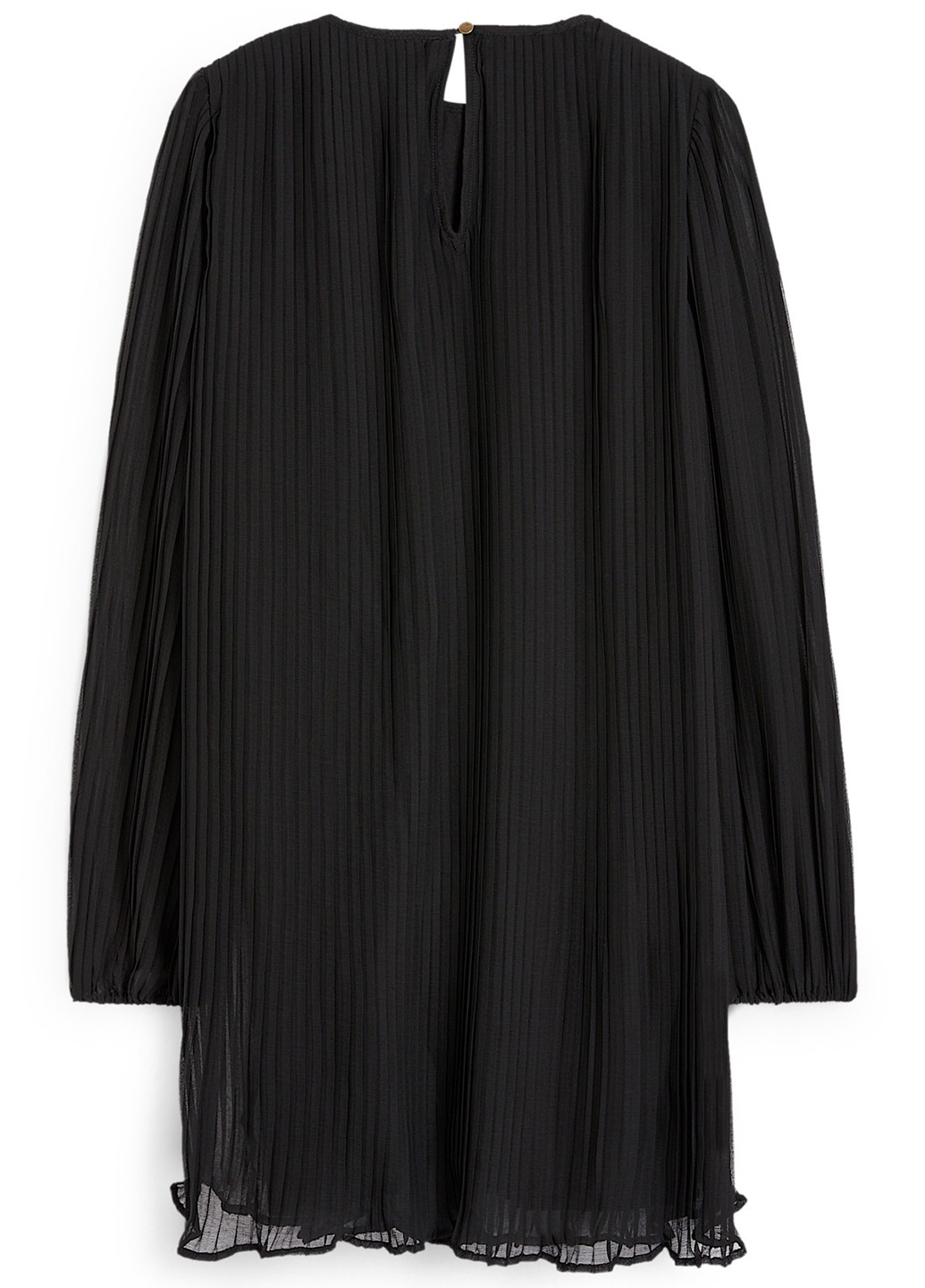 Черное кэжуал платье плиссированное C&A однотонное