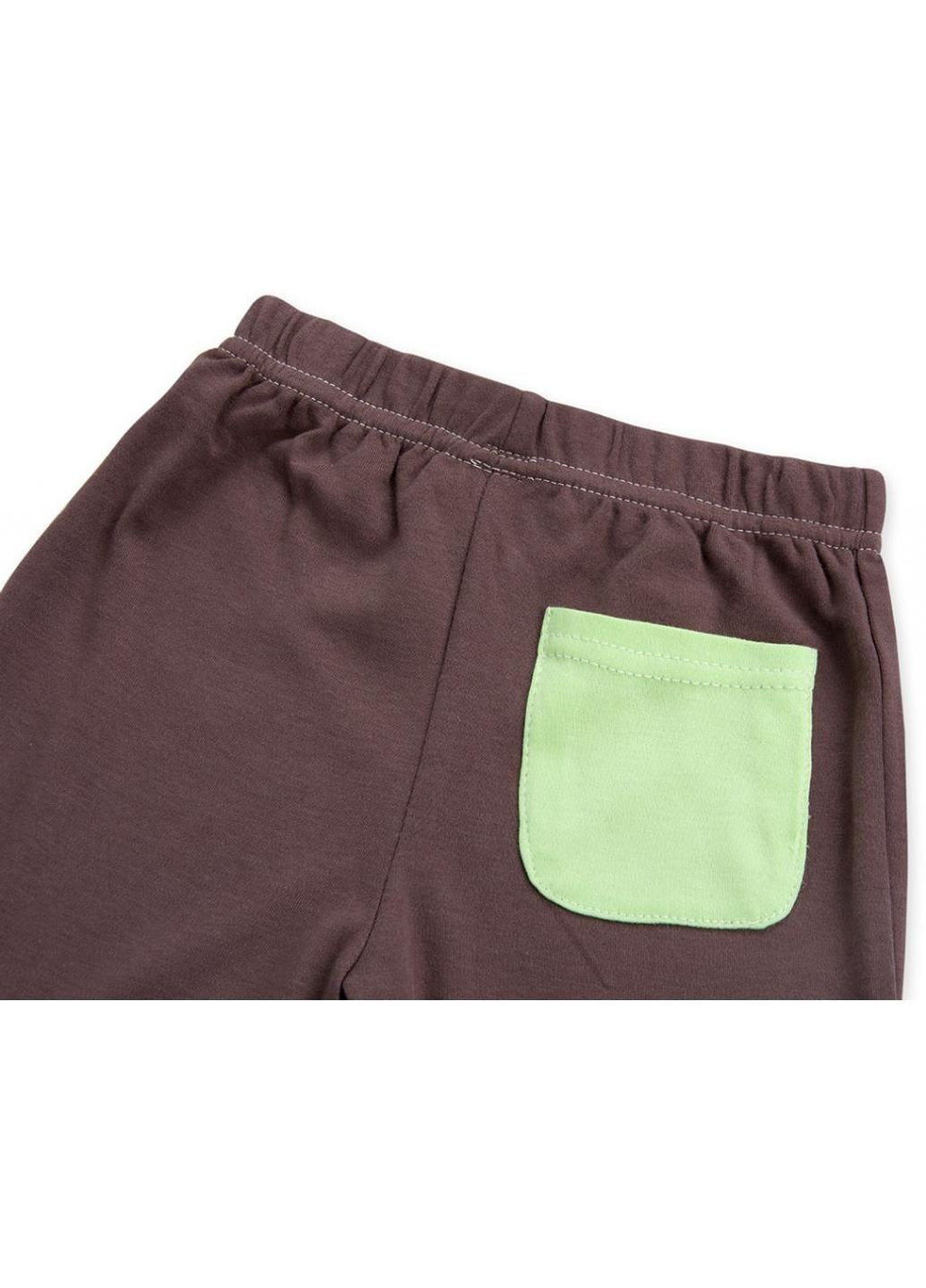 Коричневий демісезонний набір дитячого одягу із бамбука з малюнком тварин зелений для хлопчиків (68353.3-6.g) Luvable Friends