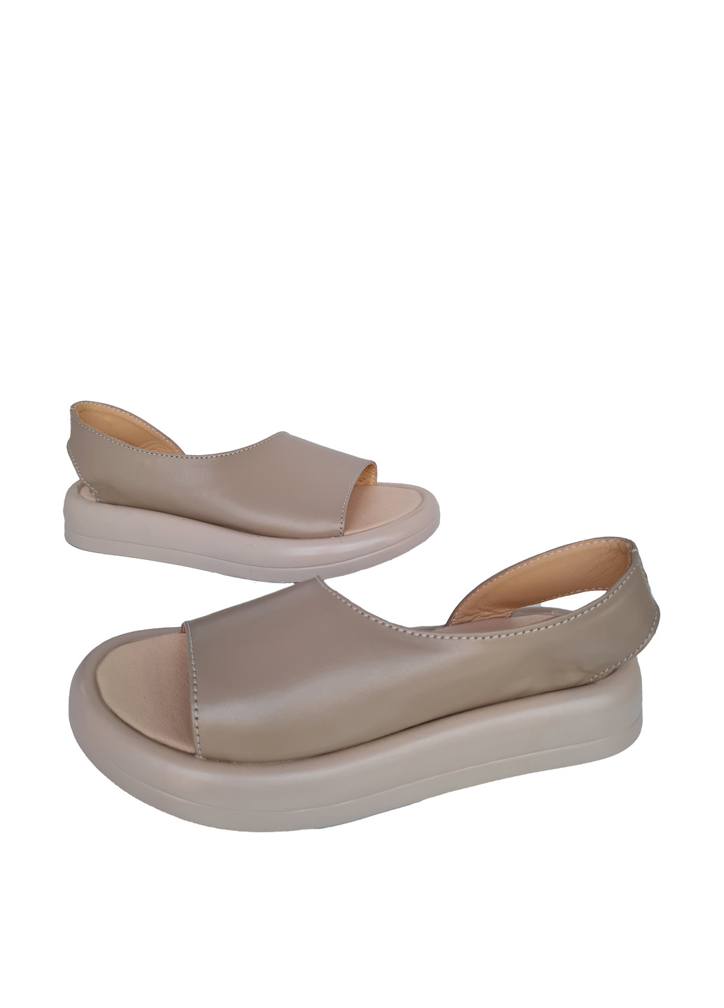 Бежевые босоножки Donna без застежки