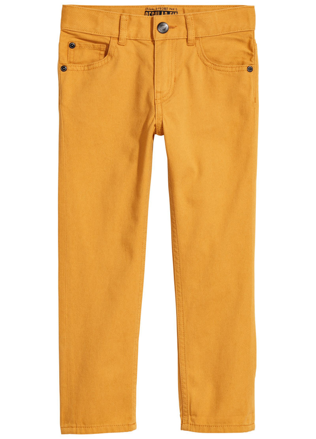 Горчичные демисезонные прямые джинсы H&M