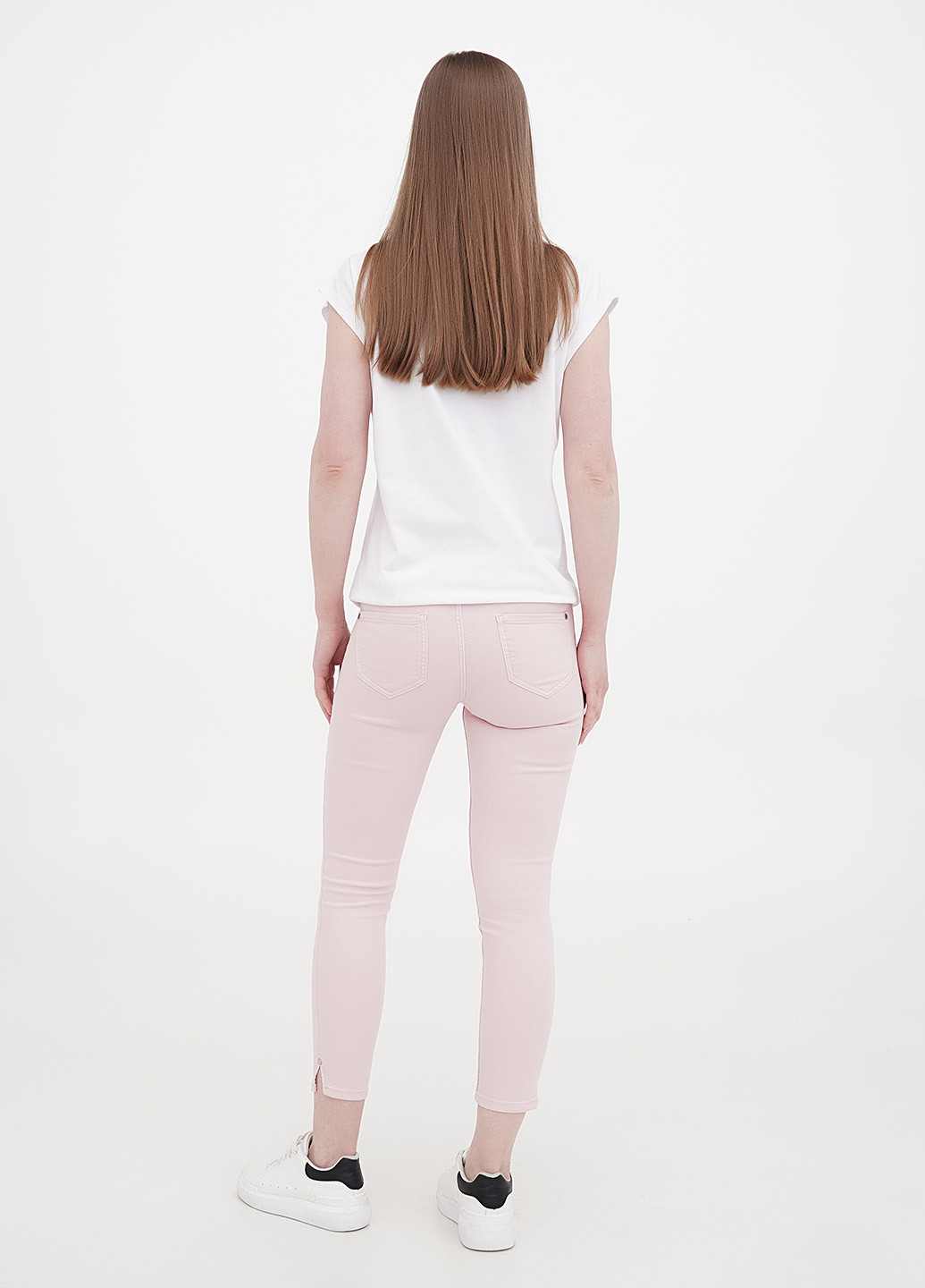 Светло-розовые кэжуал летние зауженные, укороченные брюки Orsay