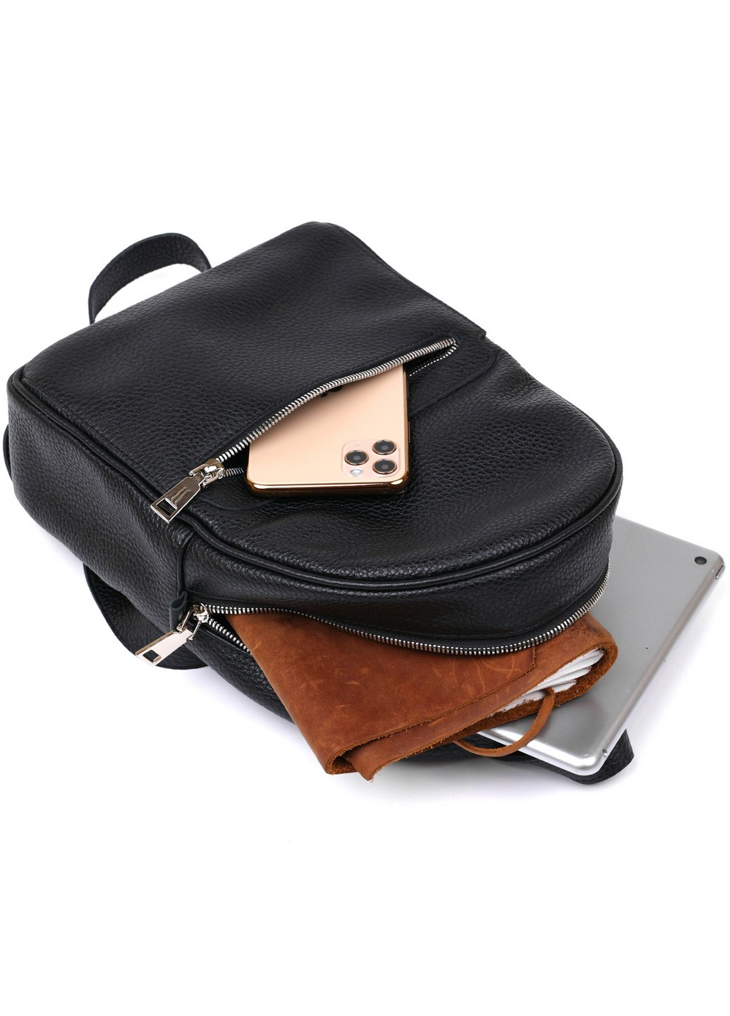 Кожаный рюкзак 21х27,5х10 см Shvigel (253660111)