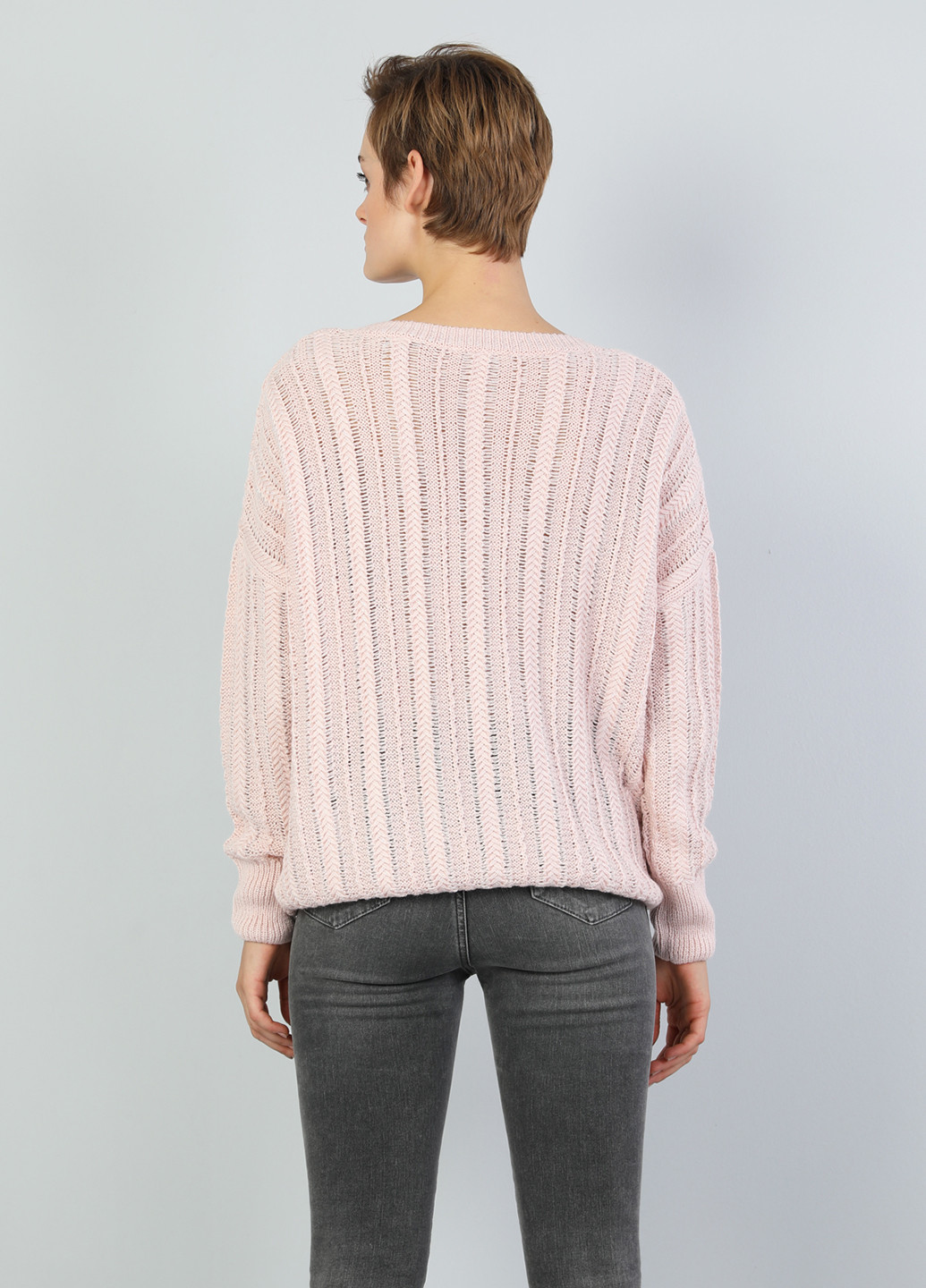 Світло-рожевий демісезонний пуловер пуловер Colin's