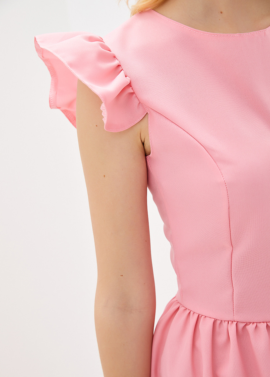 Розовое кэжуал платье а-силуэт Podium однотонное