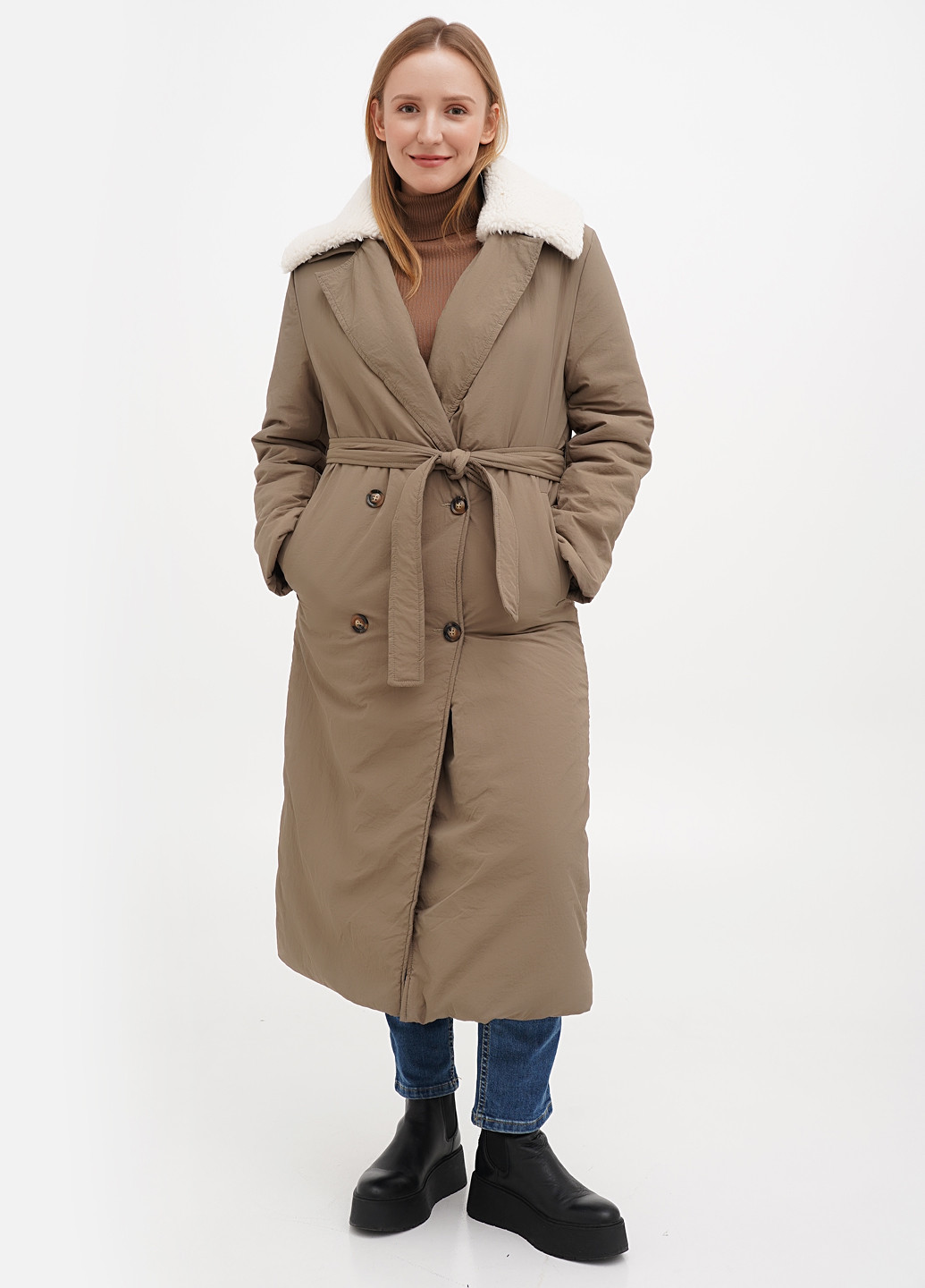 Оливкова (хакі) демісезонна куртка куртка-пальто Boohoo