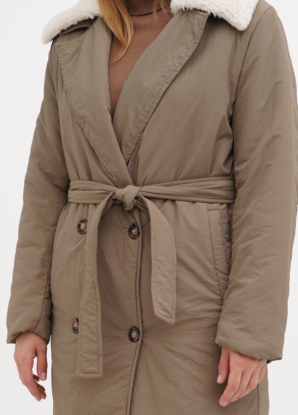 Оливкова (хакі) демісезонна куртка куртка-пальто Boohoo