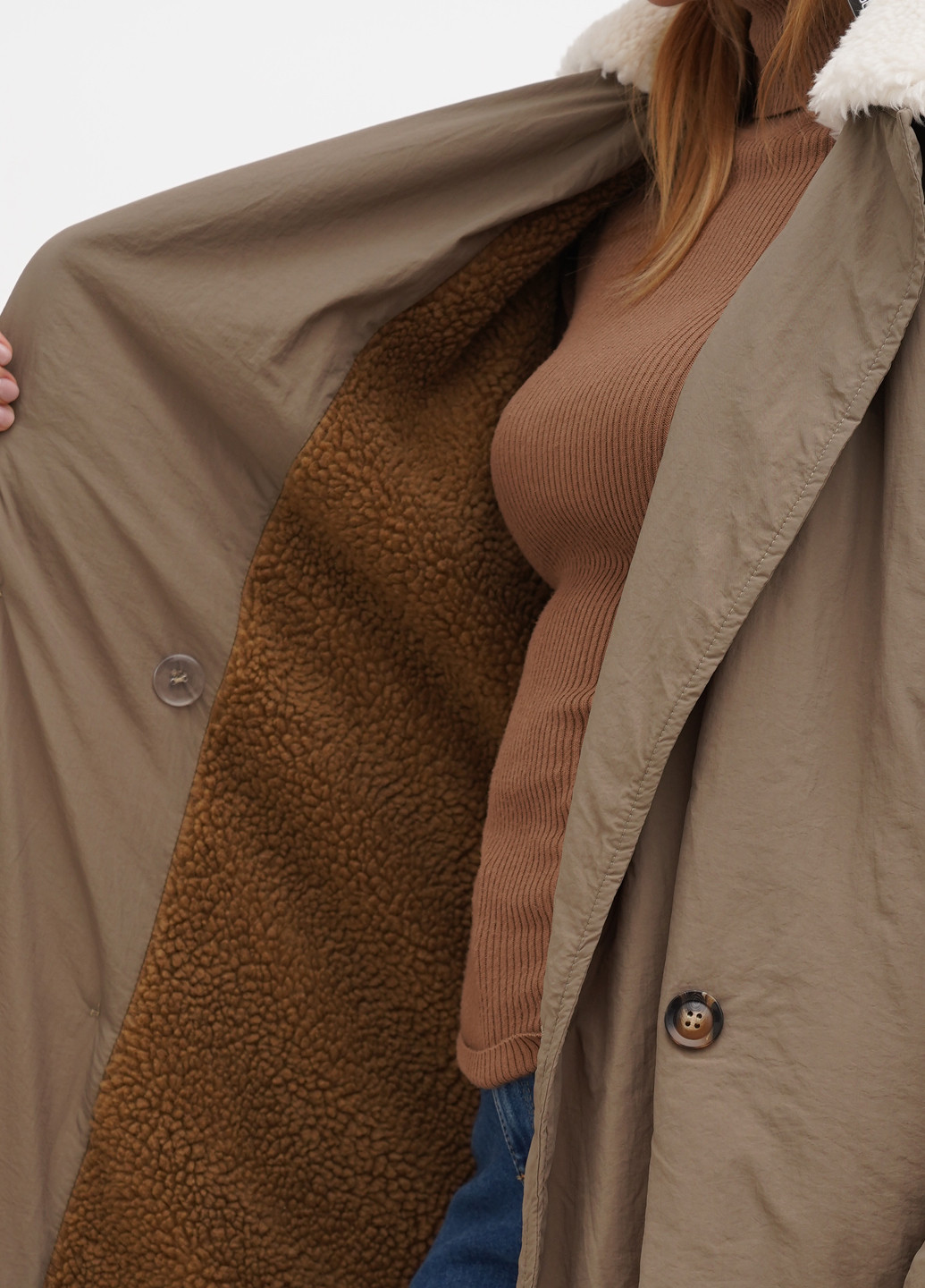 Оливкова (хакі) демісезонна куртка куртка-пальто Boohoo