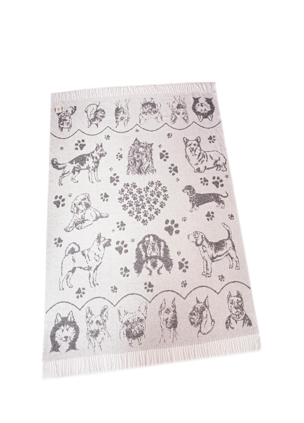 Плед Друзья 140*200 бел-сер Love You (200315792)